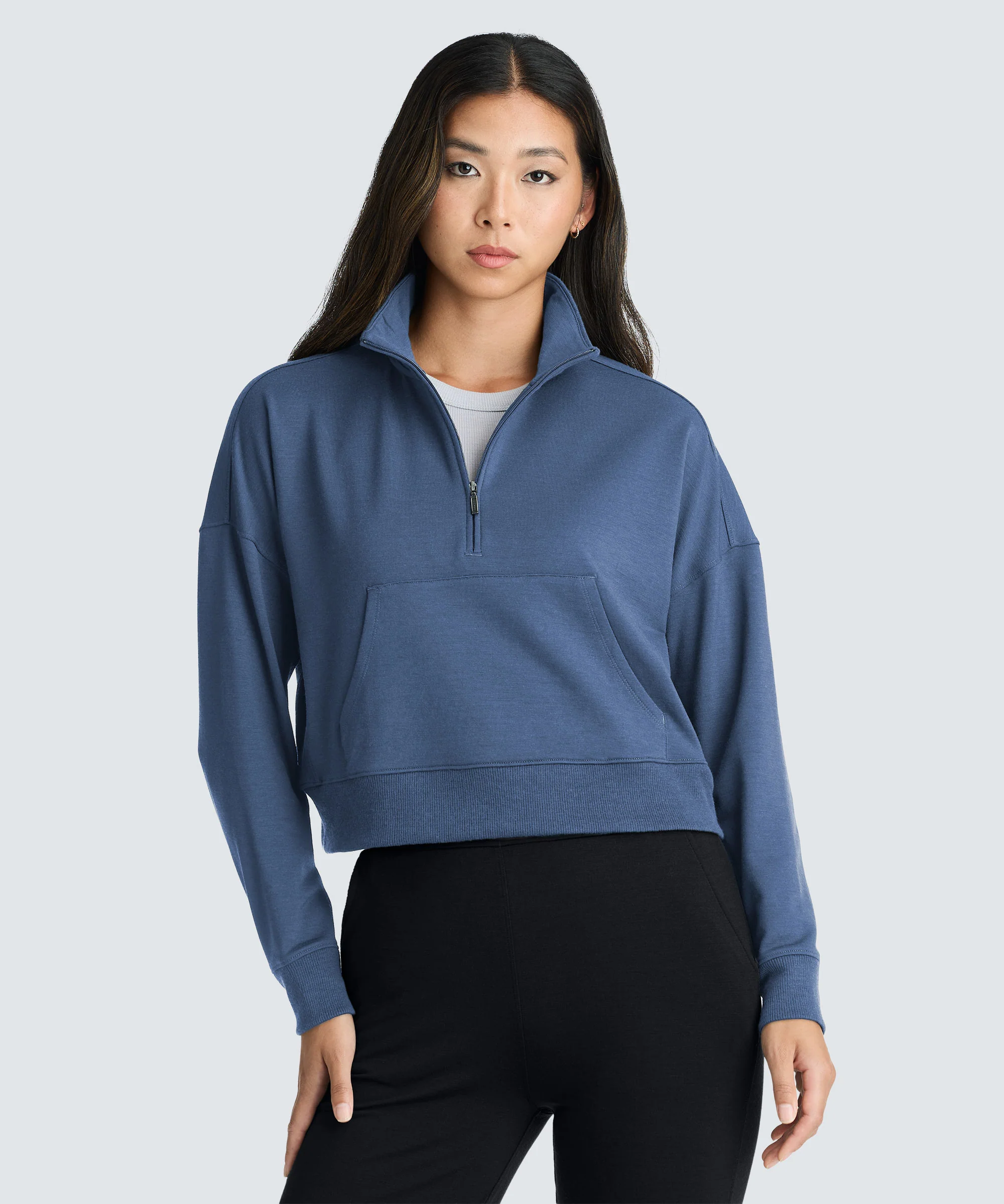 Women's Merino Cropped Quarter Zip - Image 15