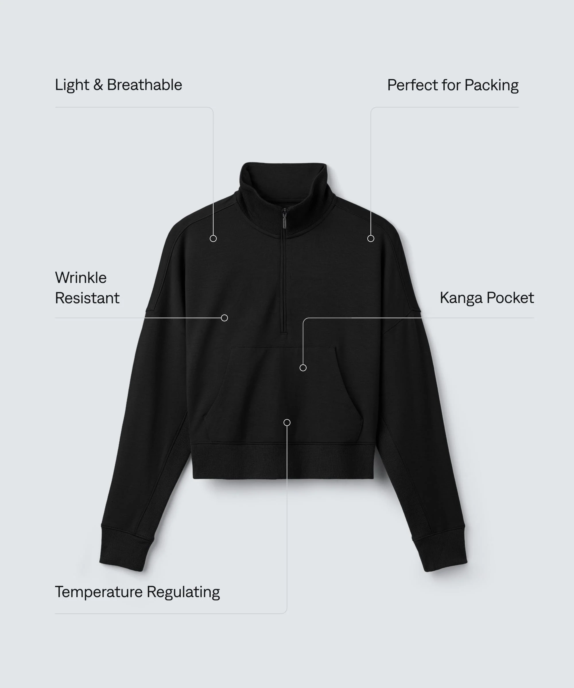 Women's Merino Cropped Quarter Zip - Image 21
