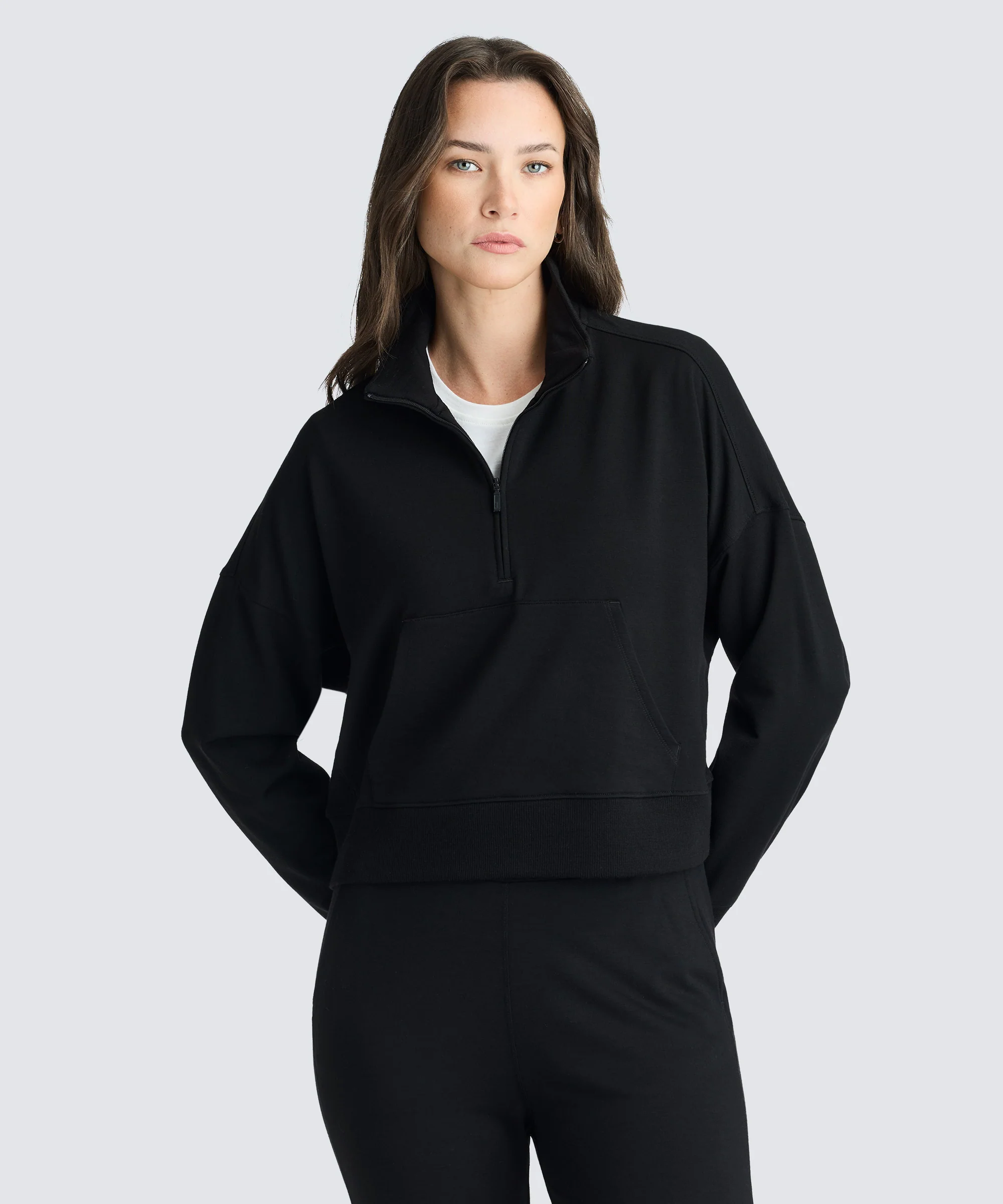Women's Merino Cropped Quarter Zip - Image 8