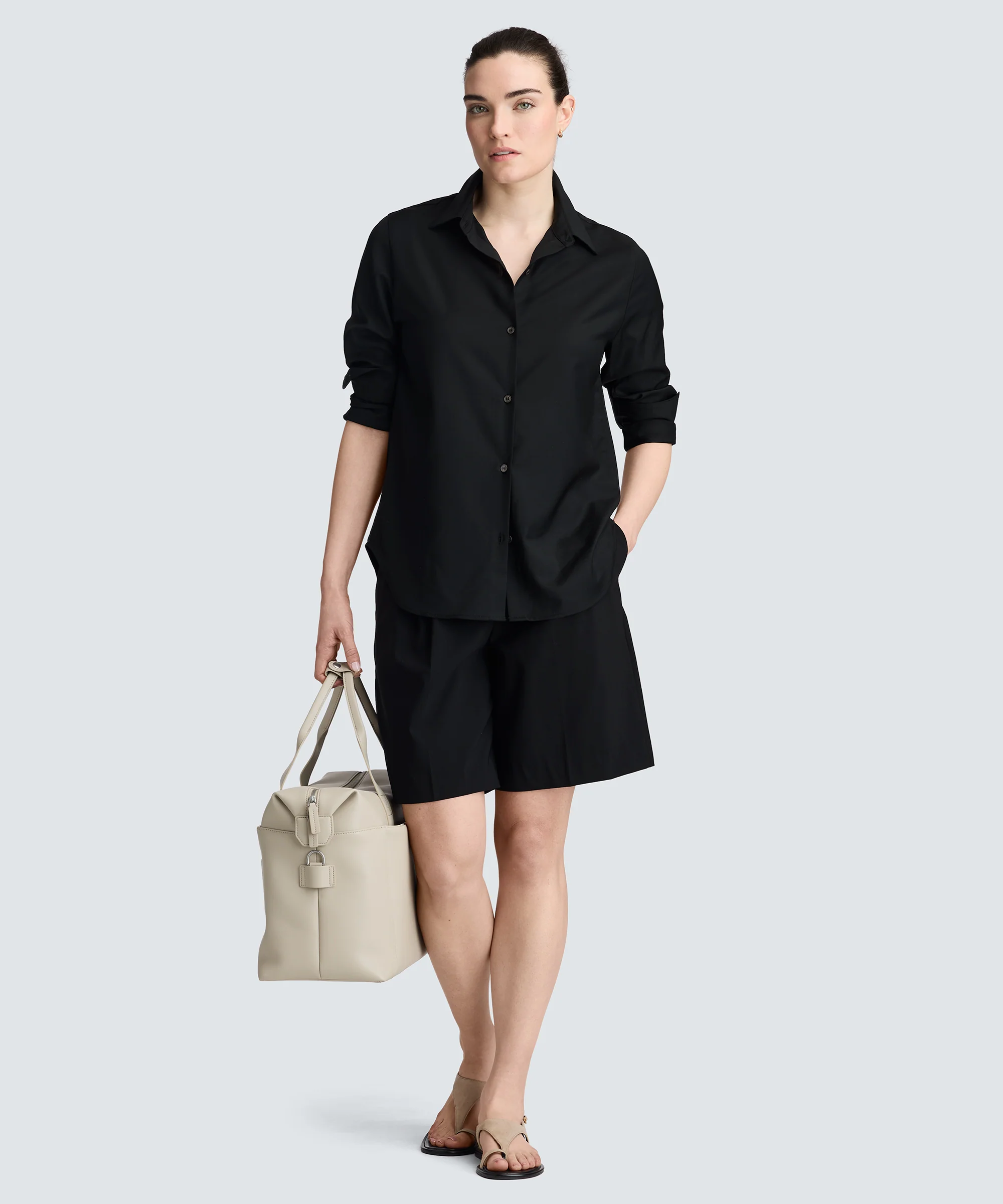 Women's Merino Poplin Button-Up - Image 10