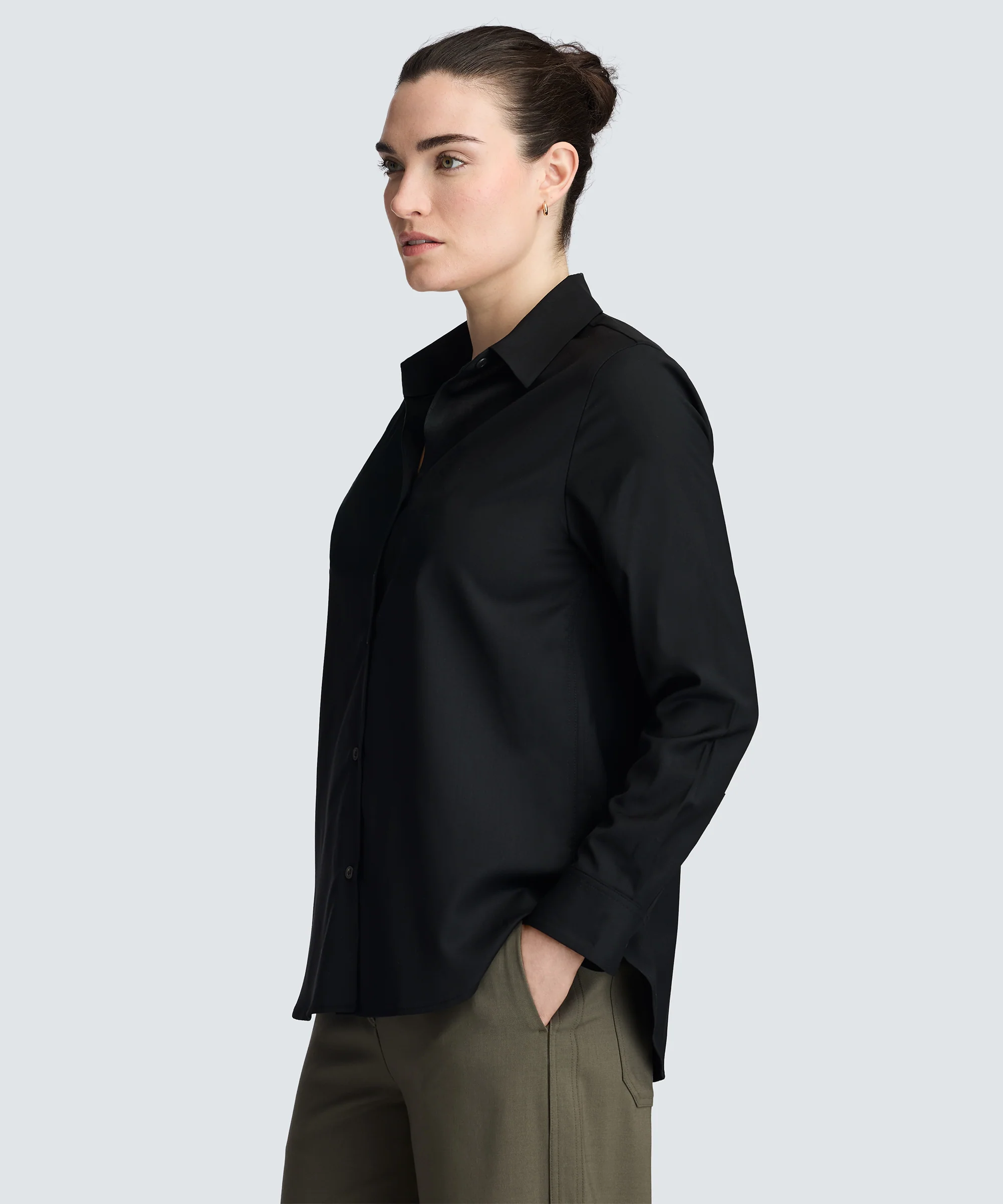 Women's Merino Poplin Button-Up - Image 11
