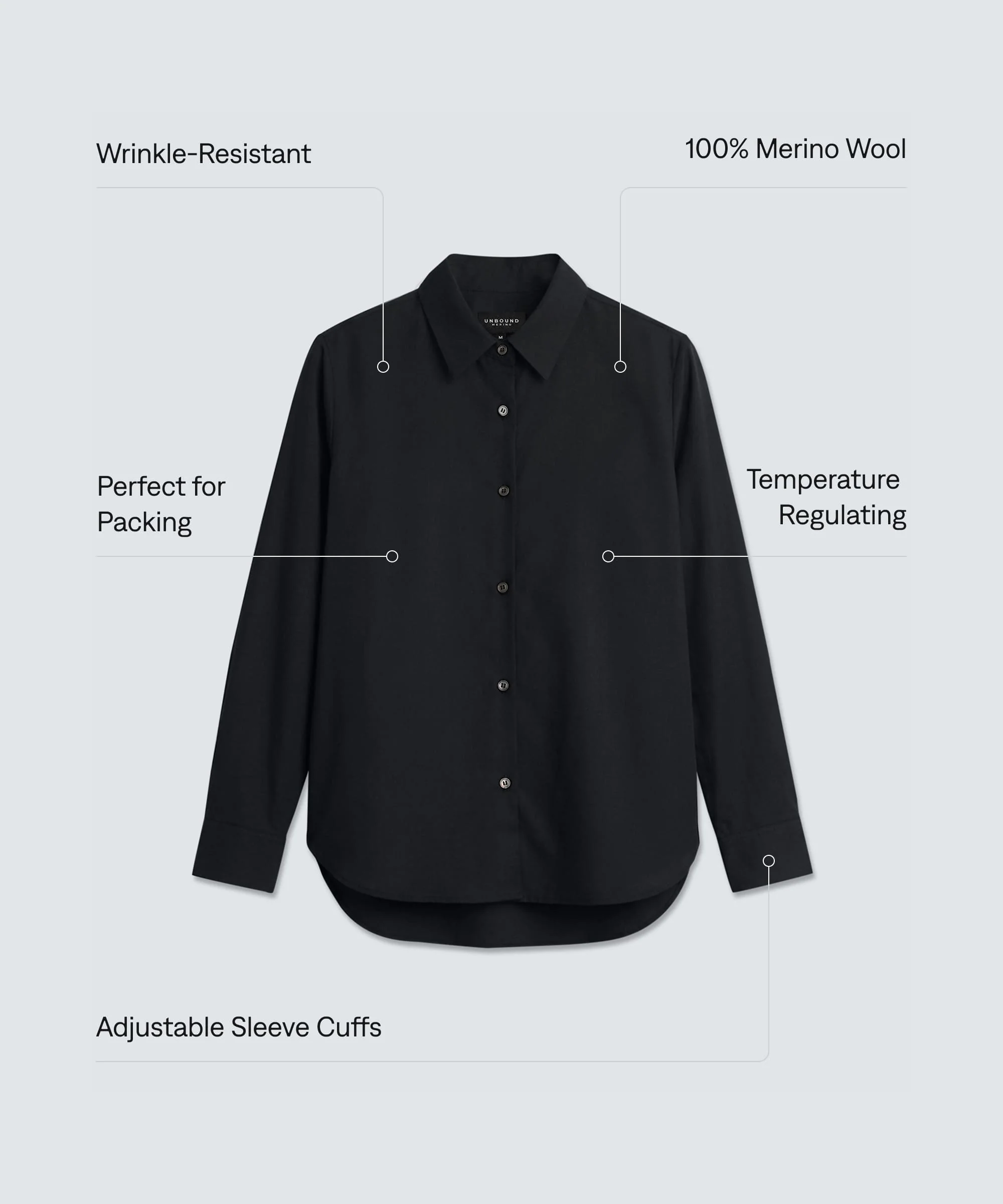 Women's Merino Poplin Button-Up - Image 22