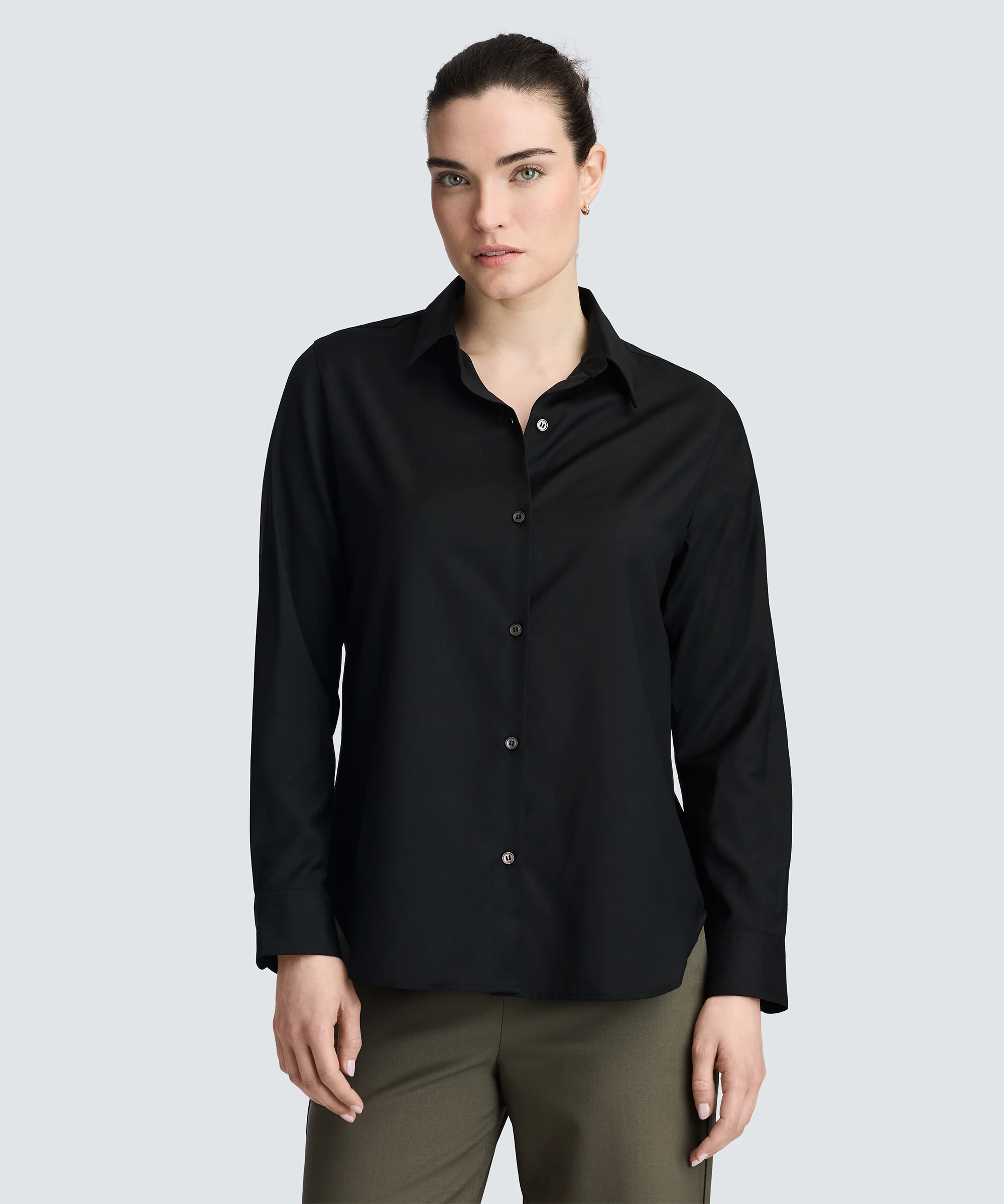Women's Merino Poplin Button-Up - Image 8