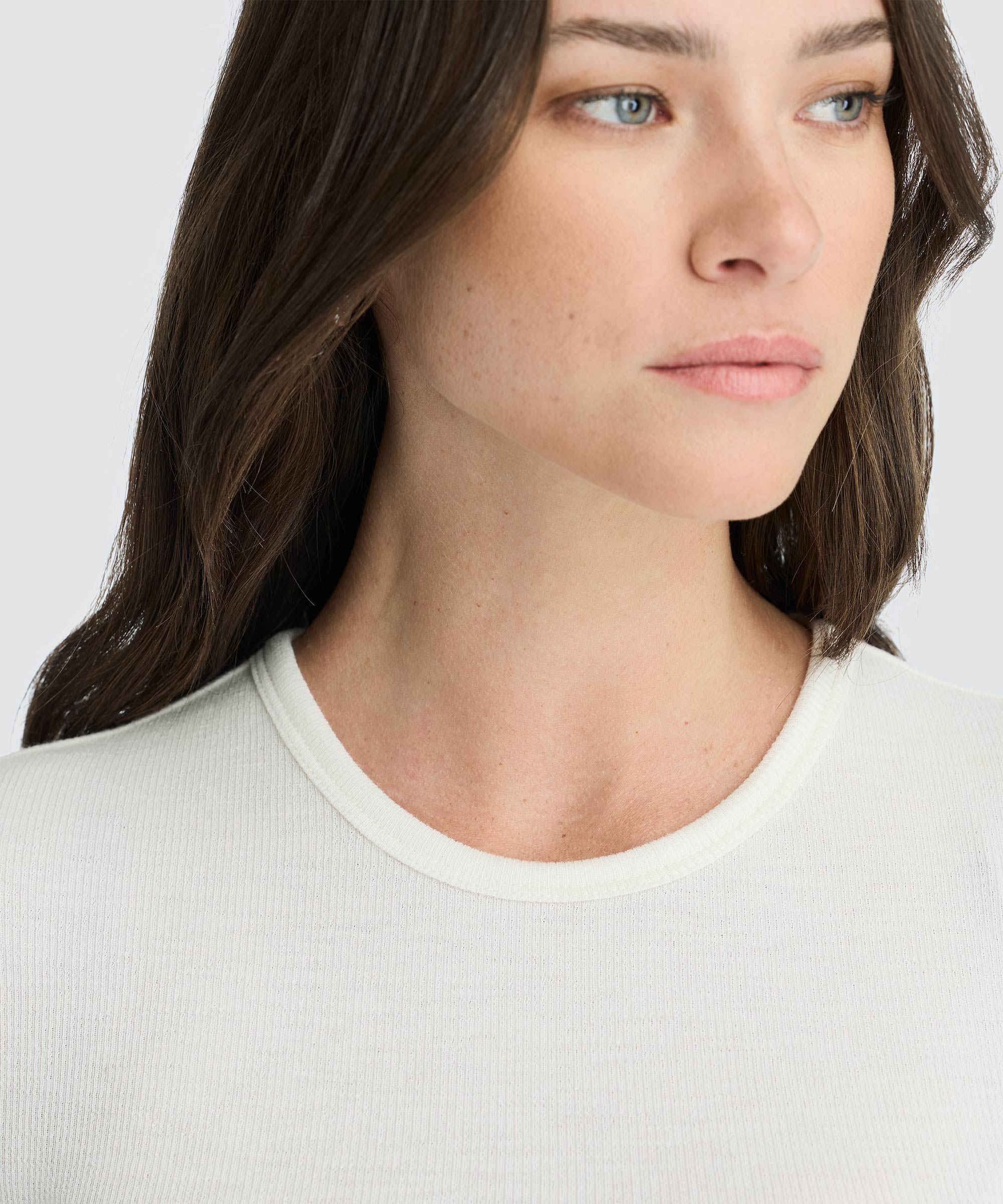 Women's Rib Fitted Crew Neck T-Shirt - Image 16