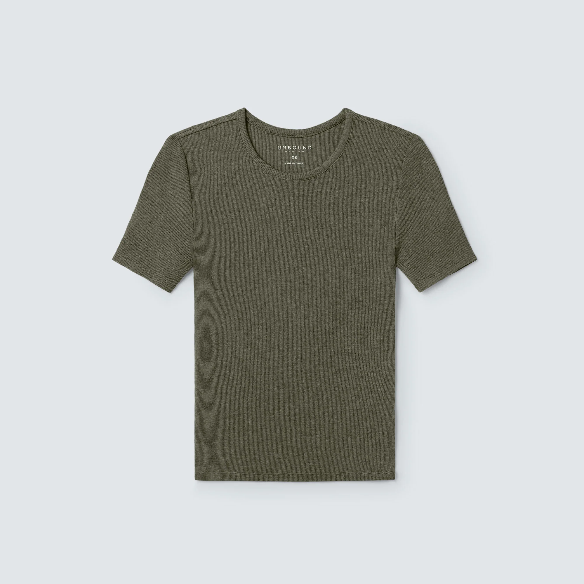 Women's Rib Fitted Crew Neck T-Shirt - Image 23