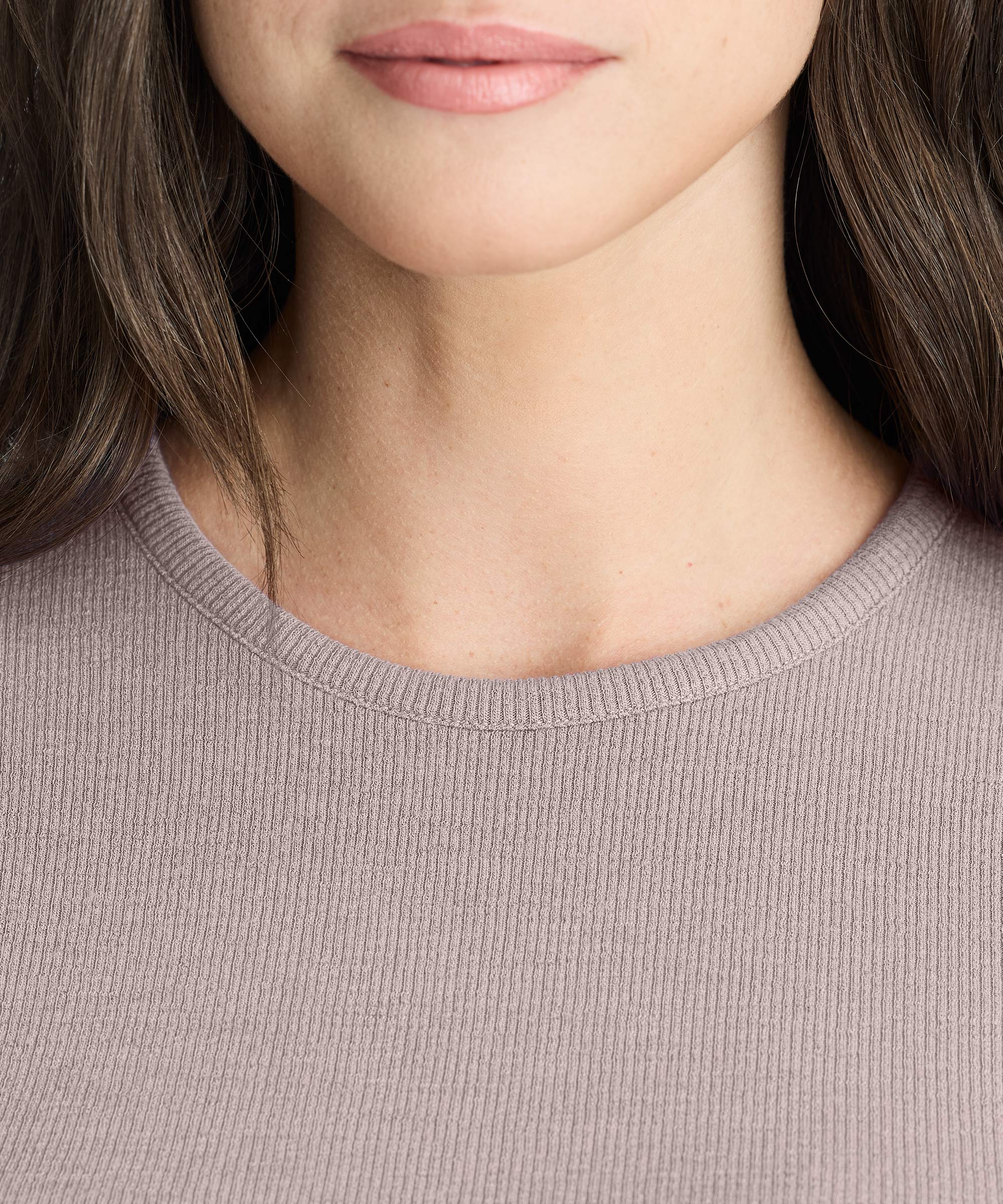 Women's Rib Fitted Crew Neck T-Shirt - Image 4