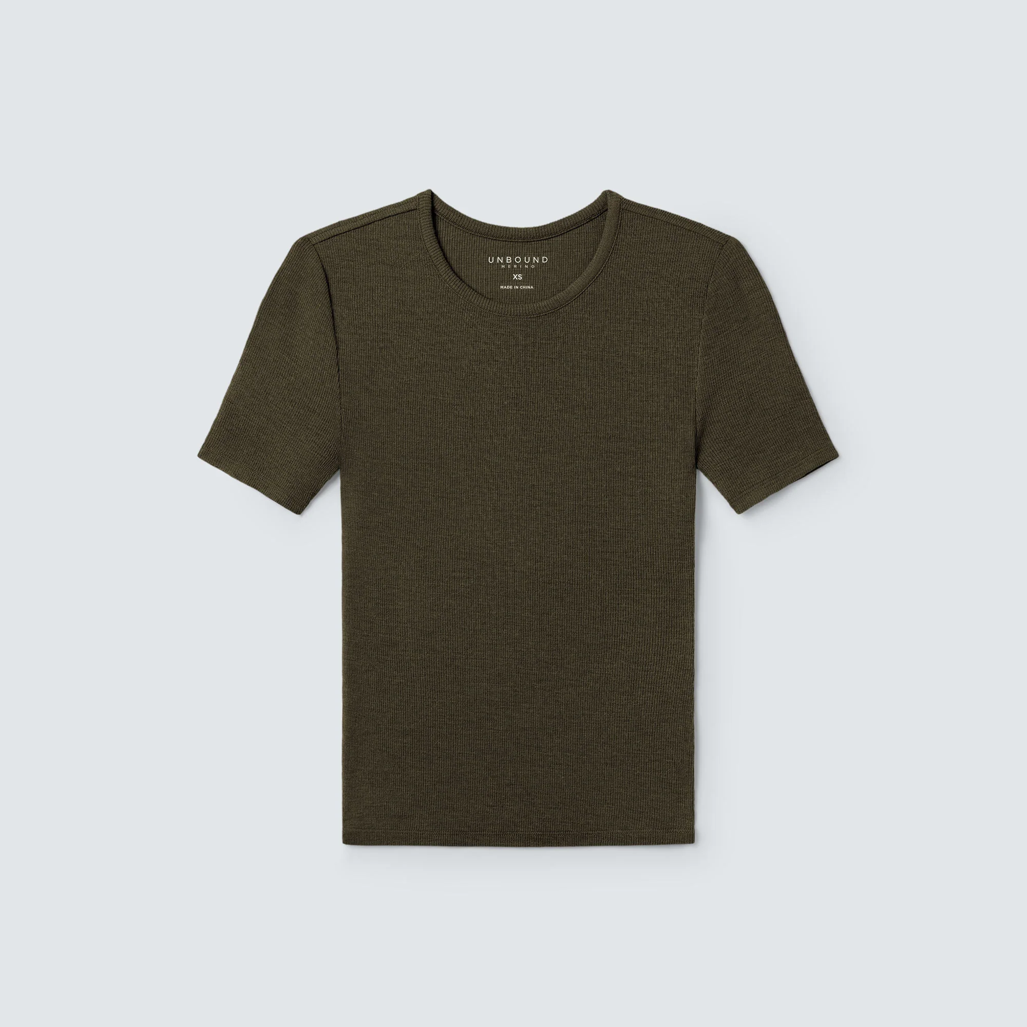 Women's Rib Fitted Crew Neck T-Shirt - Image 40