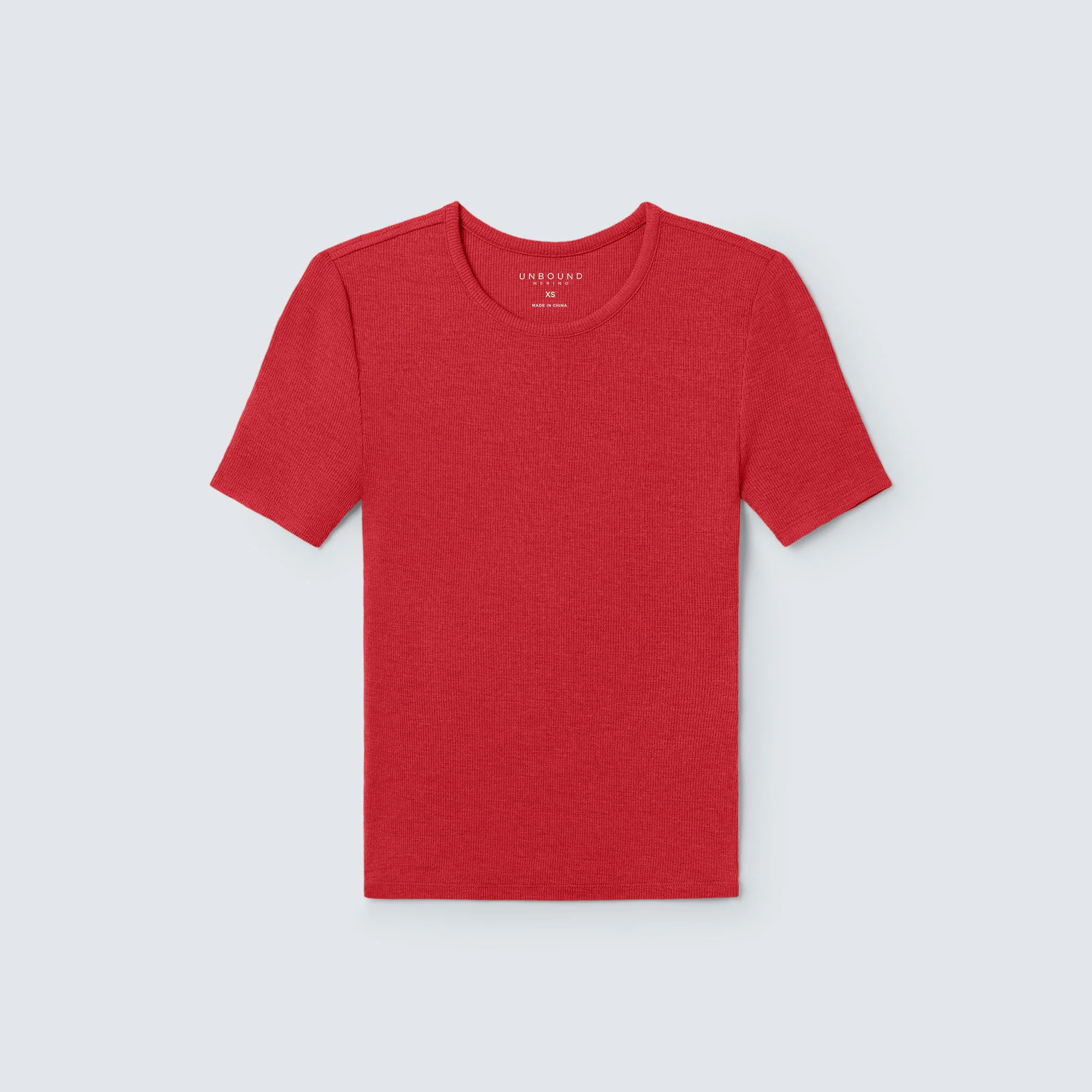 Women's Rib Fitted Crew Neck T-Shirt - Image 46