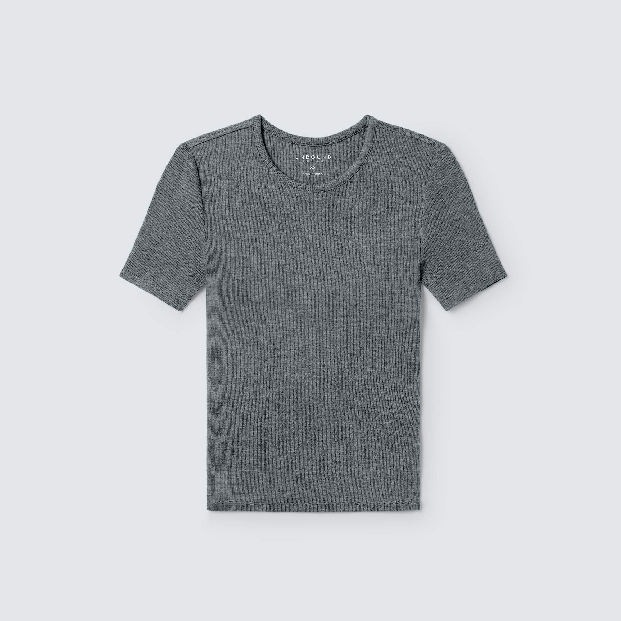 Women's Rib Fitted Crew Neck T-Shirt - Image 52