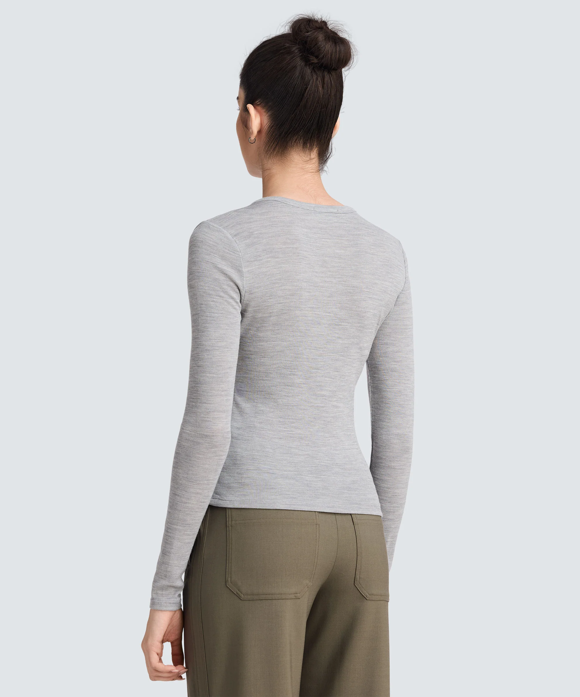 Women's Merino Rib Henley - Image 14