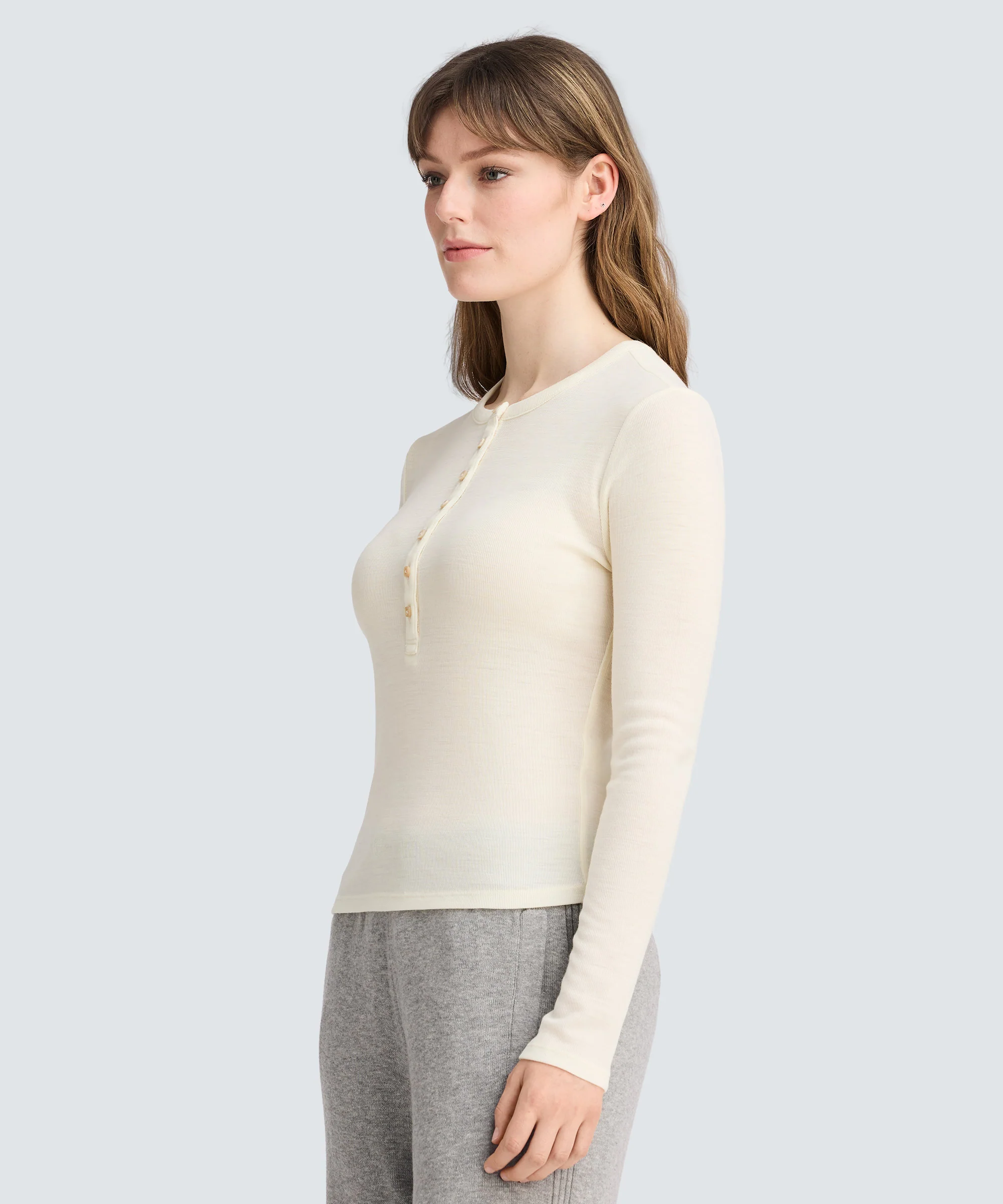 Women's Merino Rib Henley - Image 19