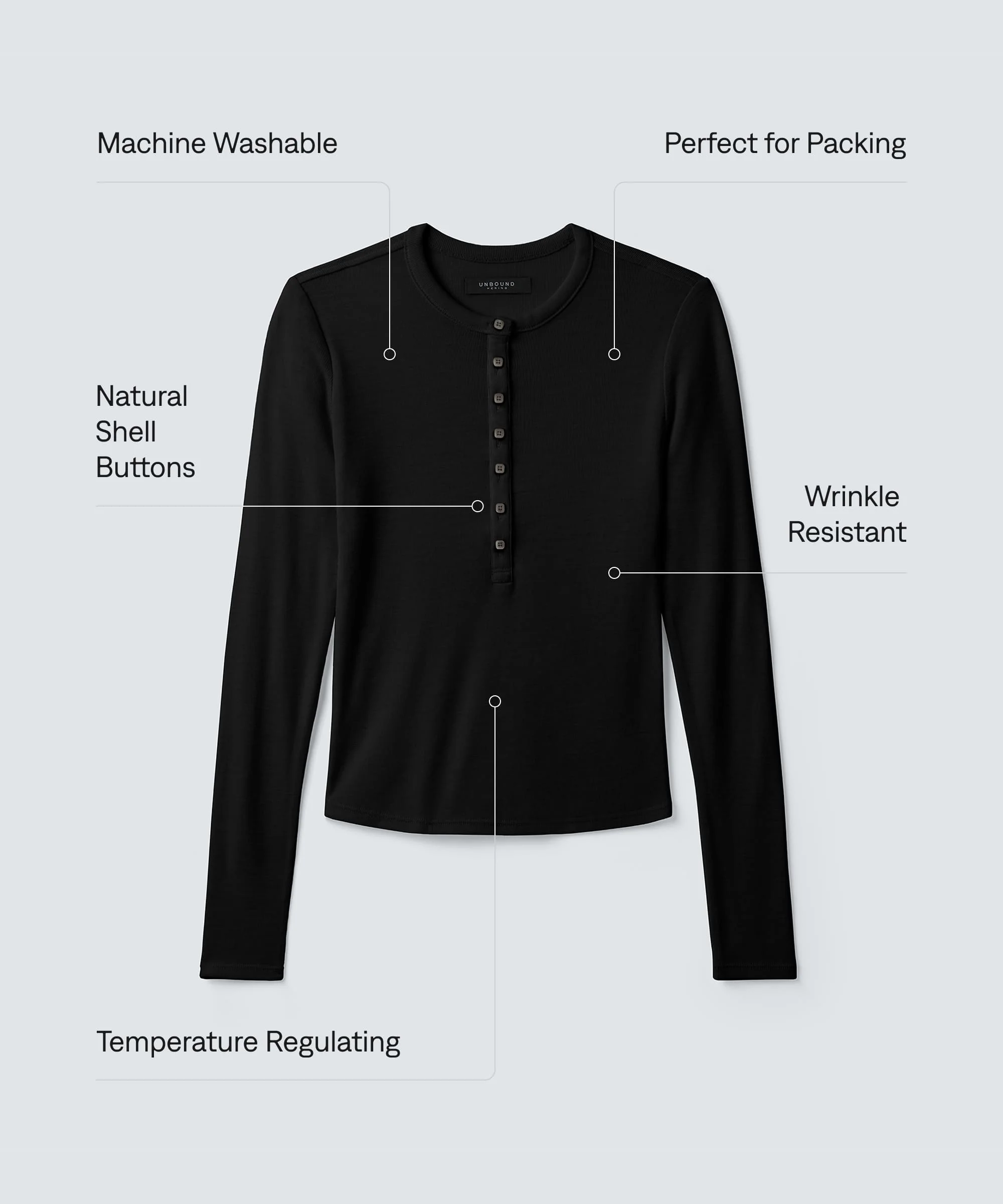 Women's Merino Rib Henley - Image 28