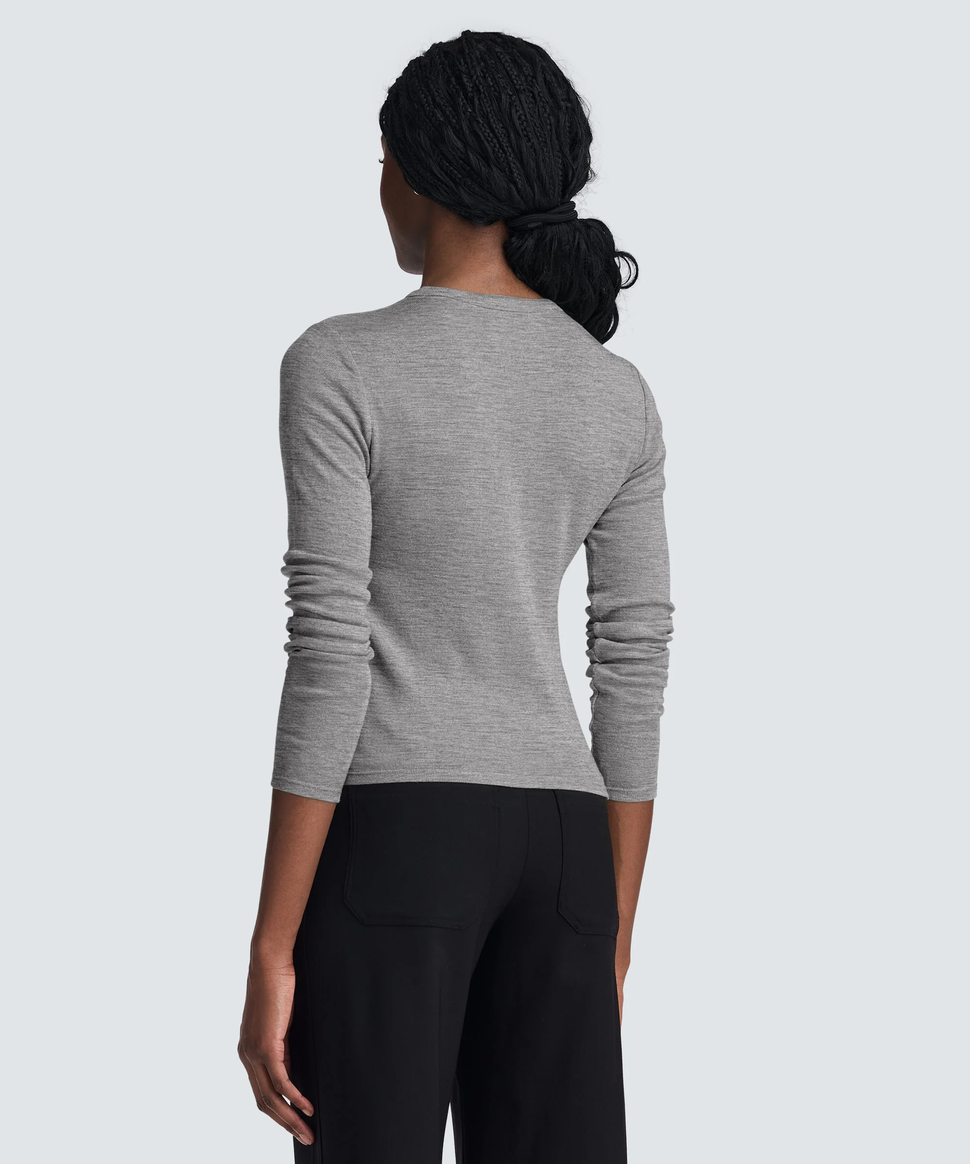 Women's Merino Rib Henley - Image 4