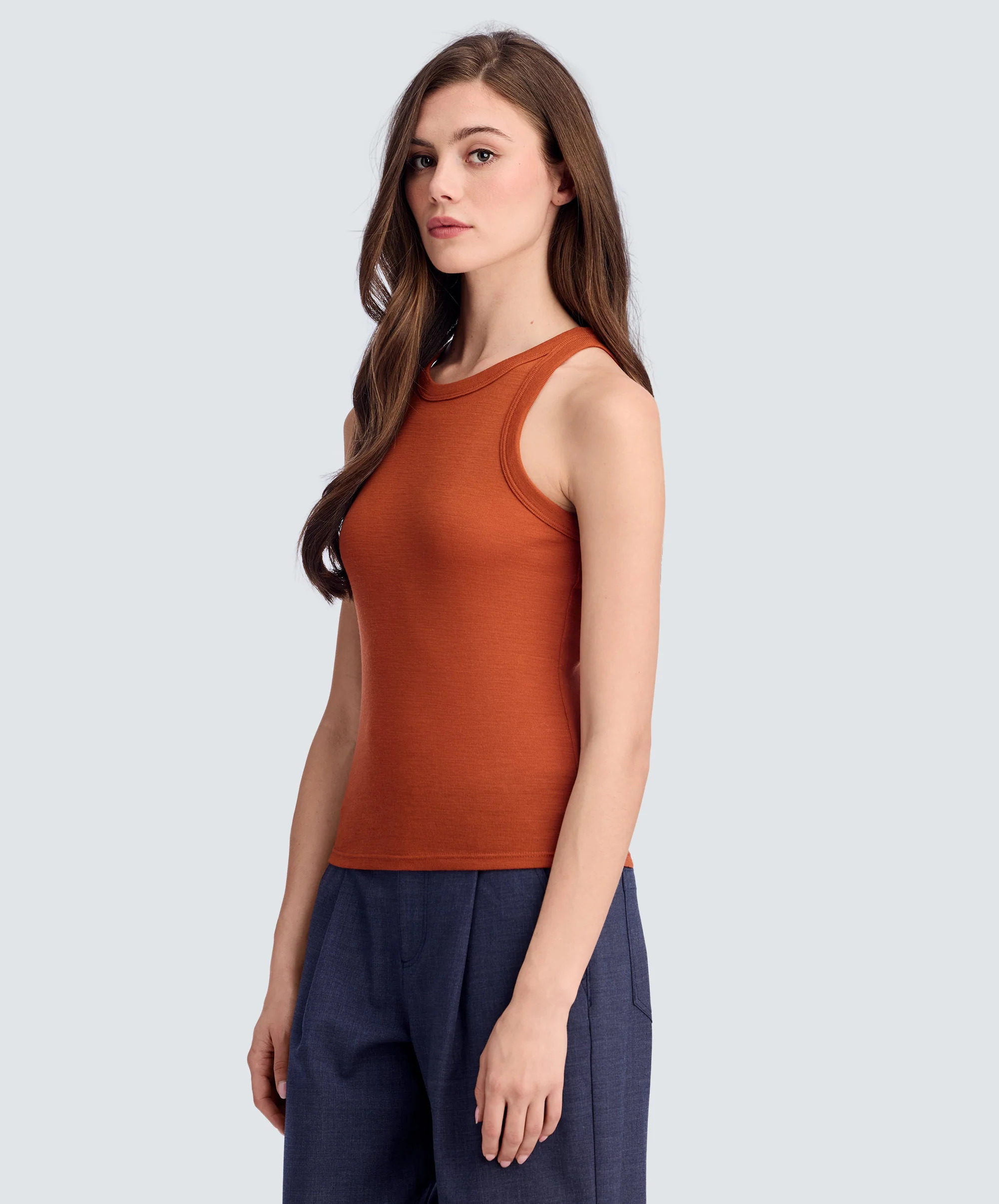 Women's Merino Rib Racer Tank - Image 56
