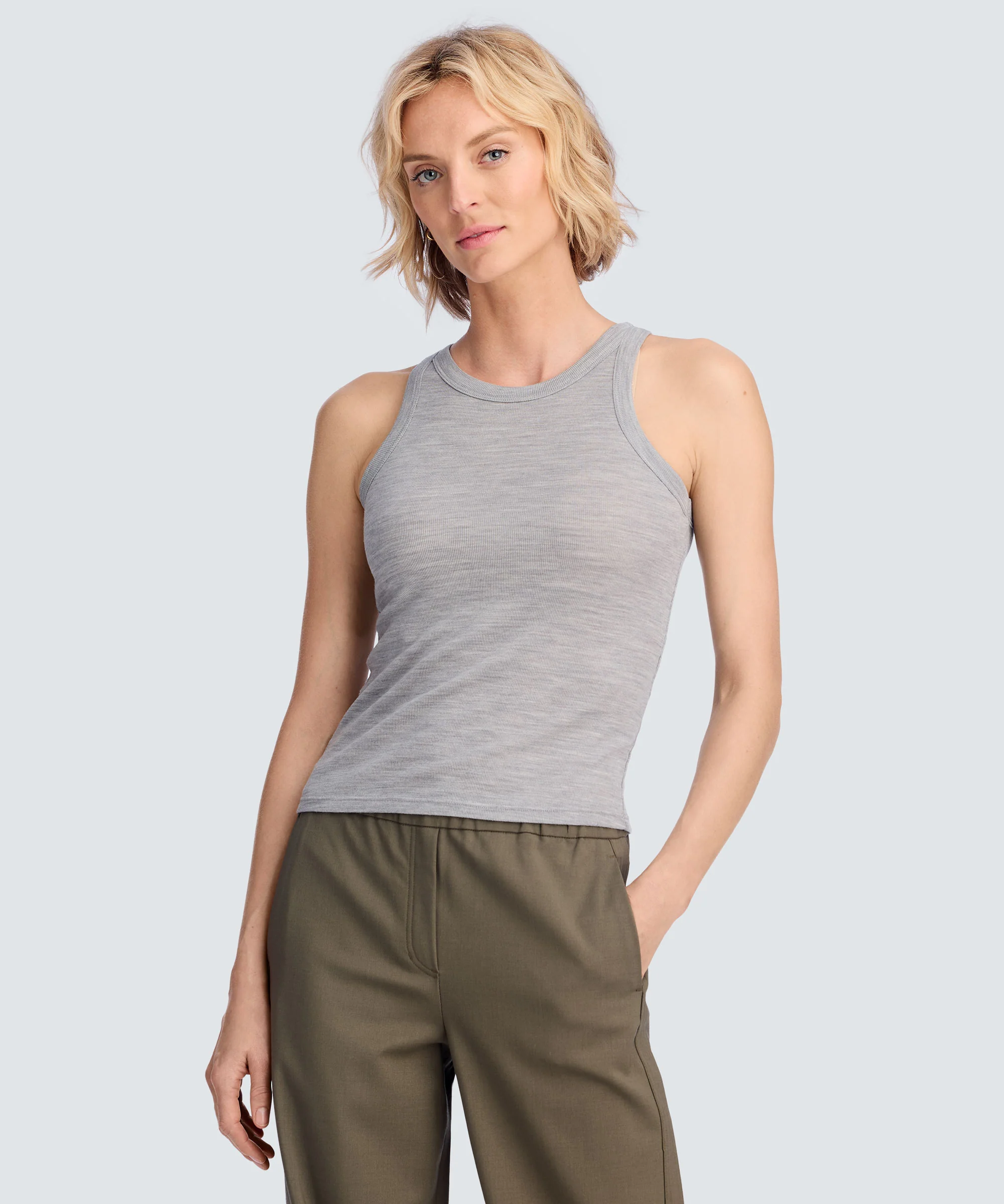 Women's Merino Rib Racer Tank - Image 60