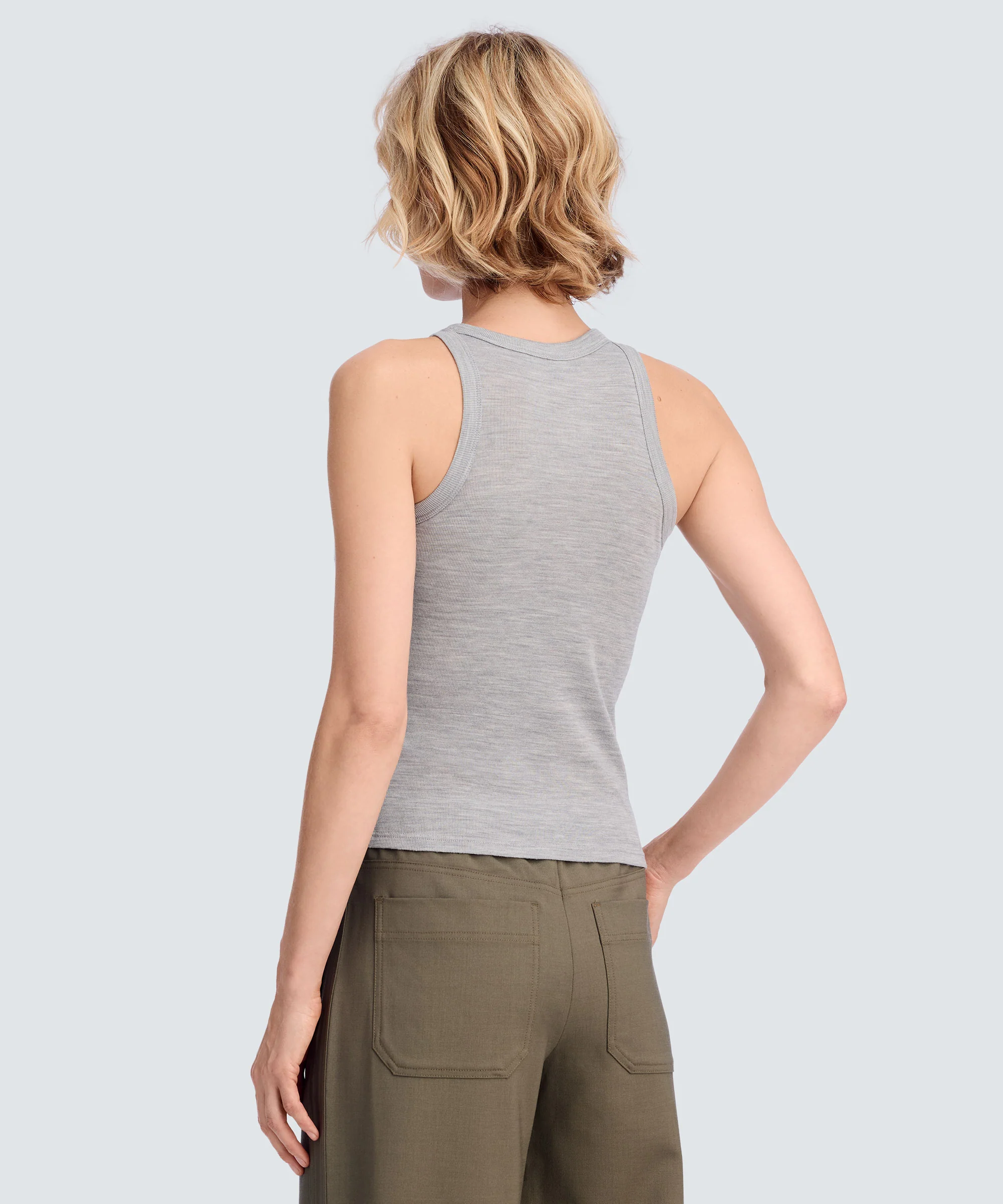 Women's Merino Rib Racer Tank - Image 61