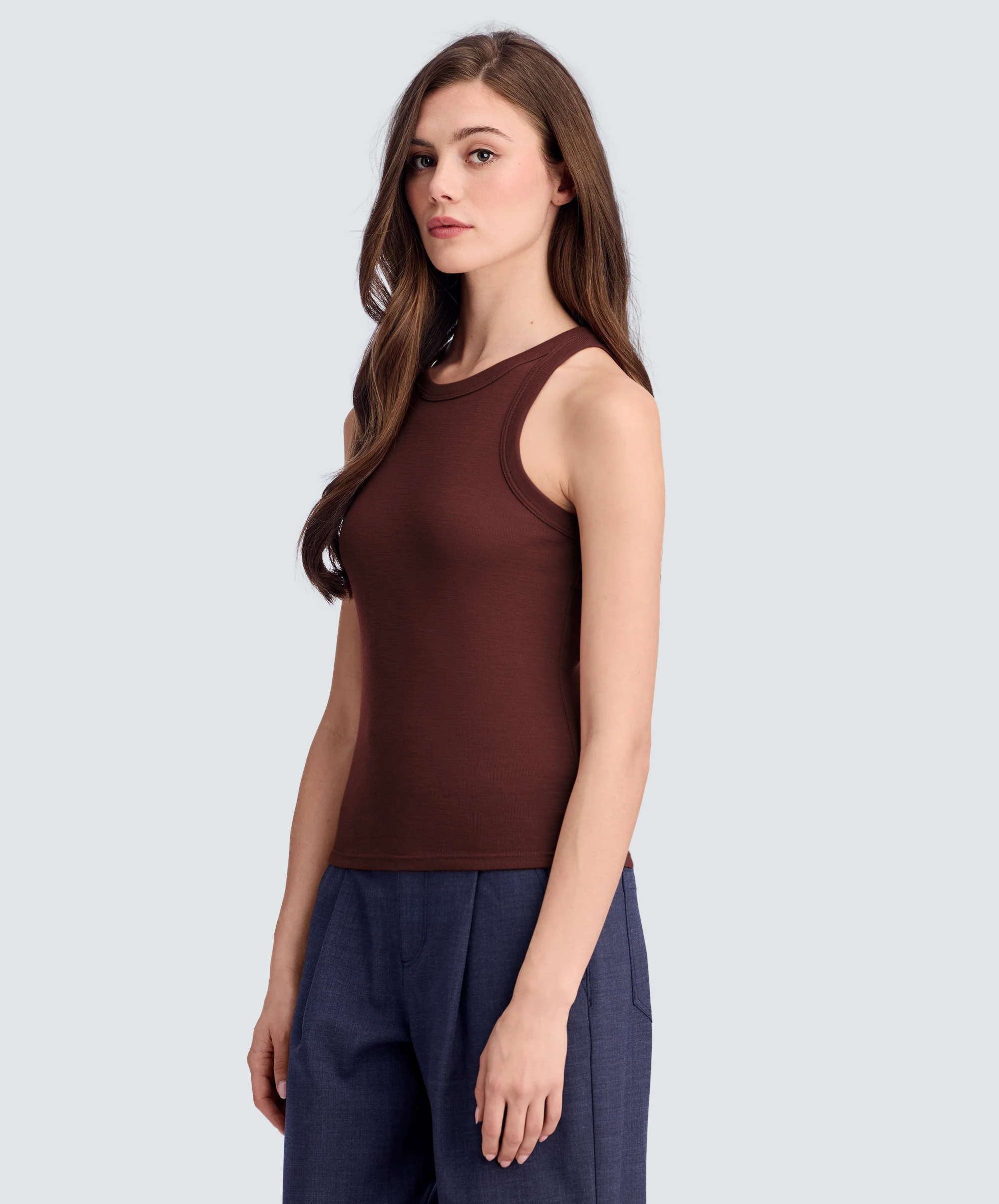 Women's Merino Rib Racer Tank - Image 74