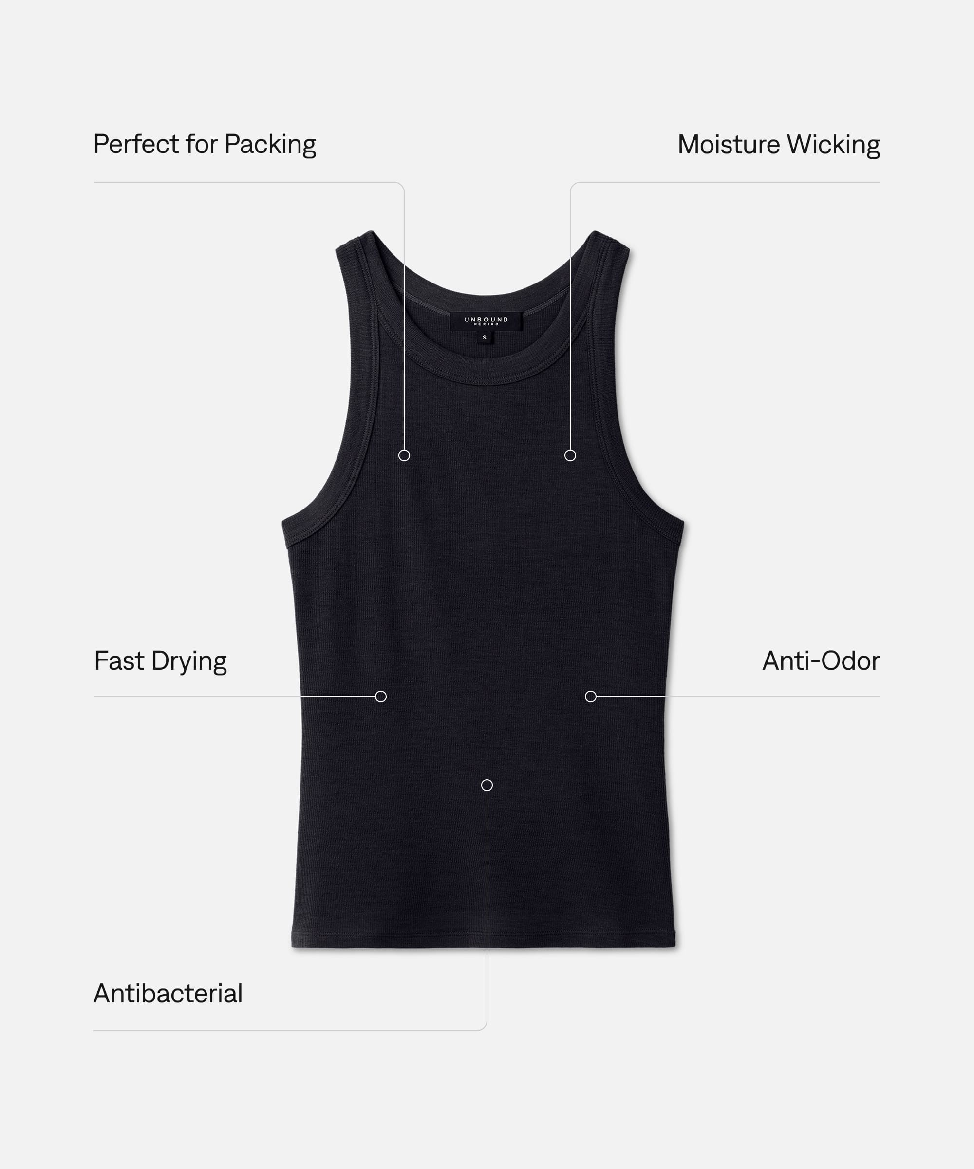 Women's Merino Rib Racer Tank - Image 85