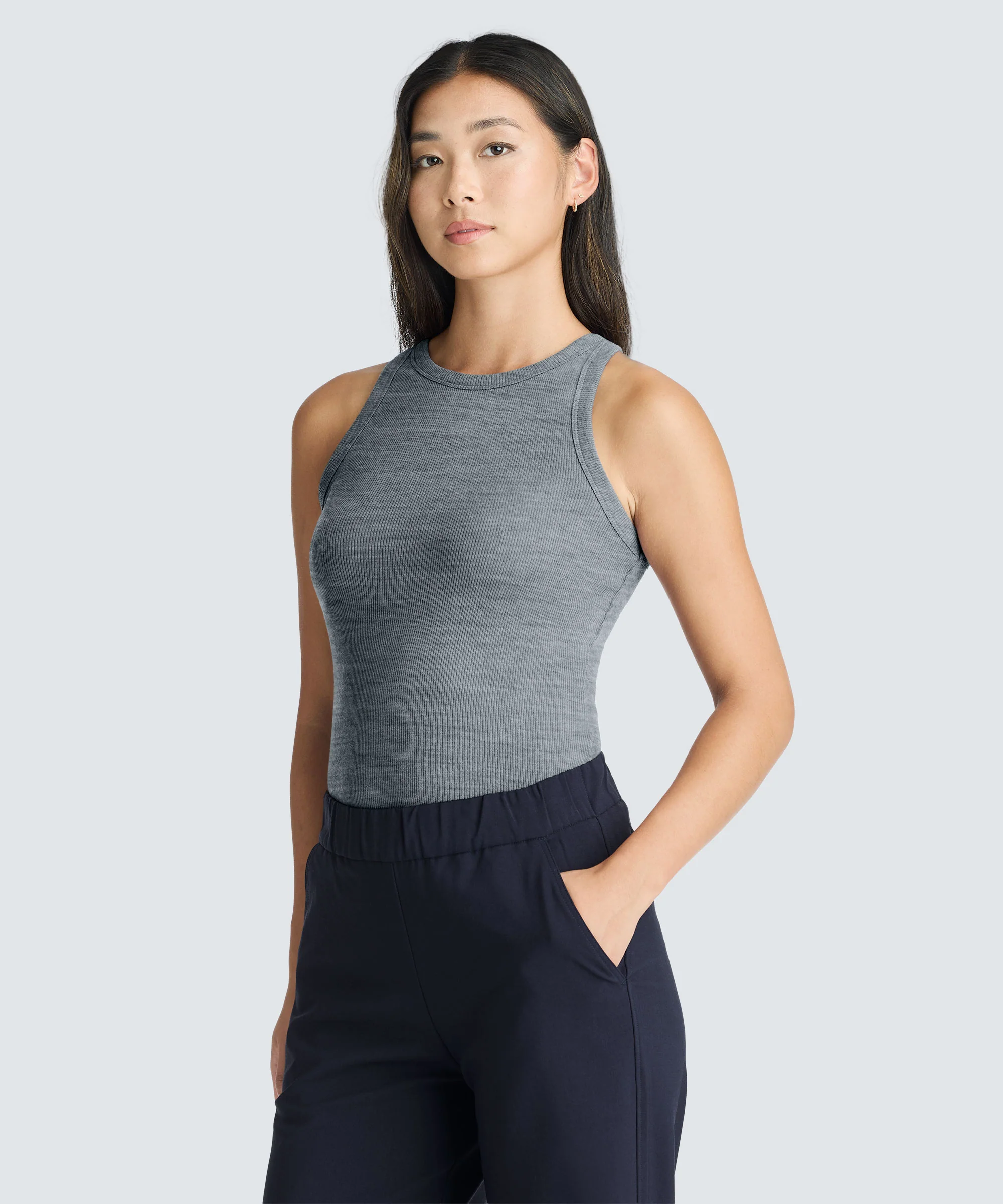 Women's Merino Rib Racer Tank - Image 9