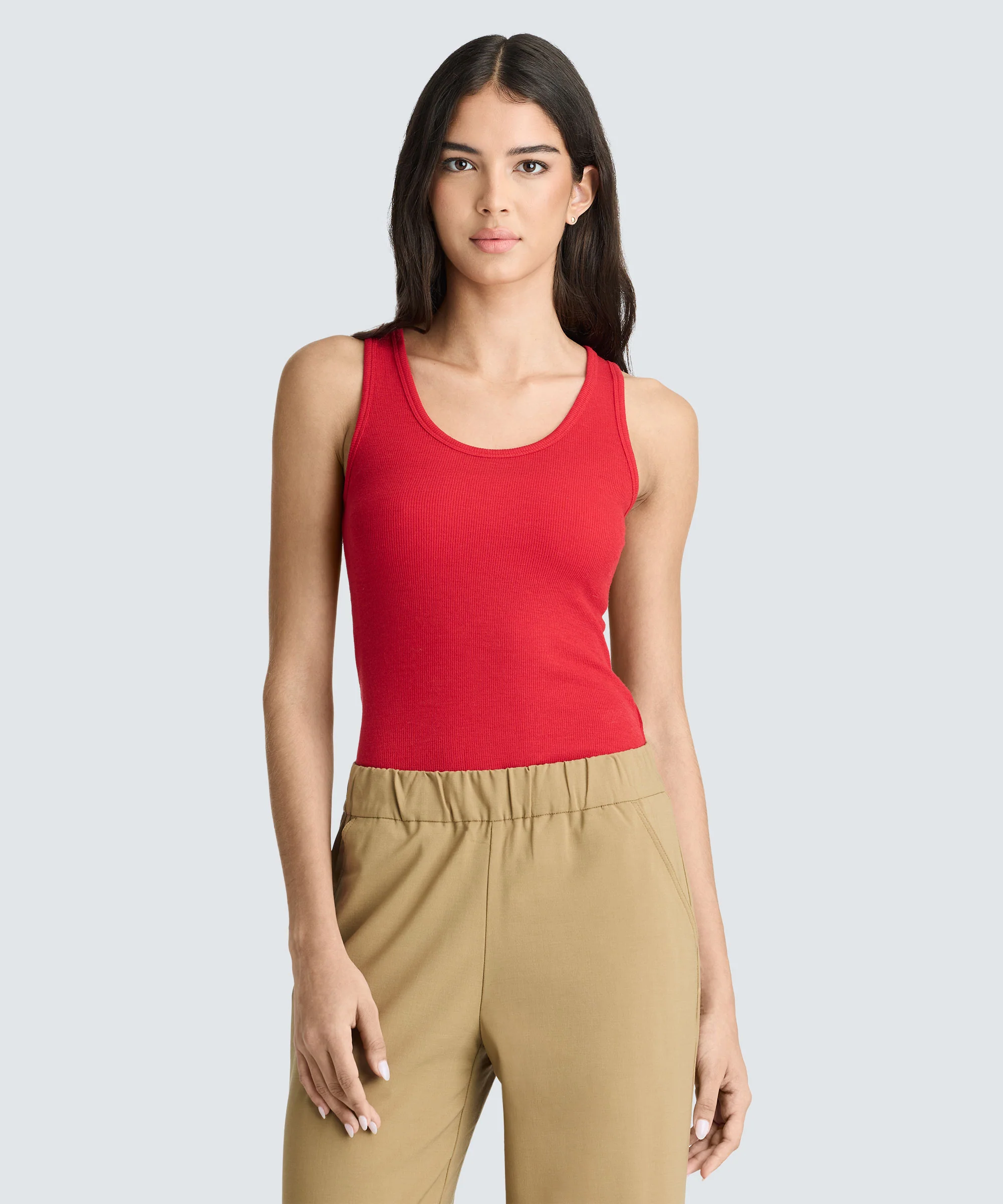 Women's Merino Rib Scoop Neck Tank - Image 16