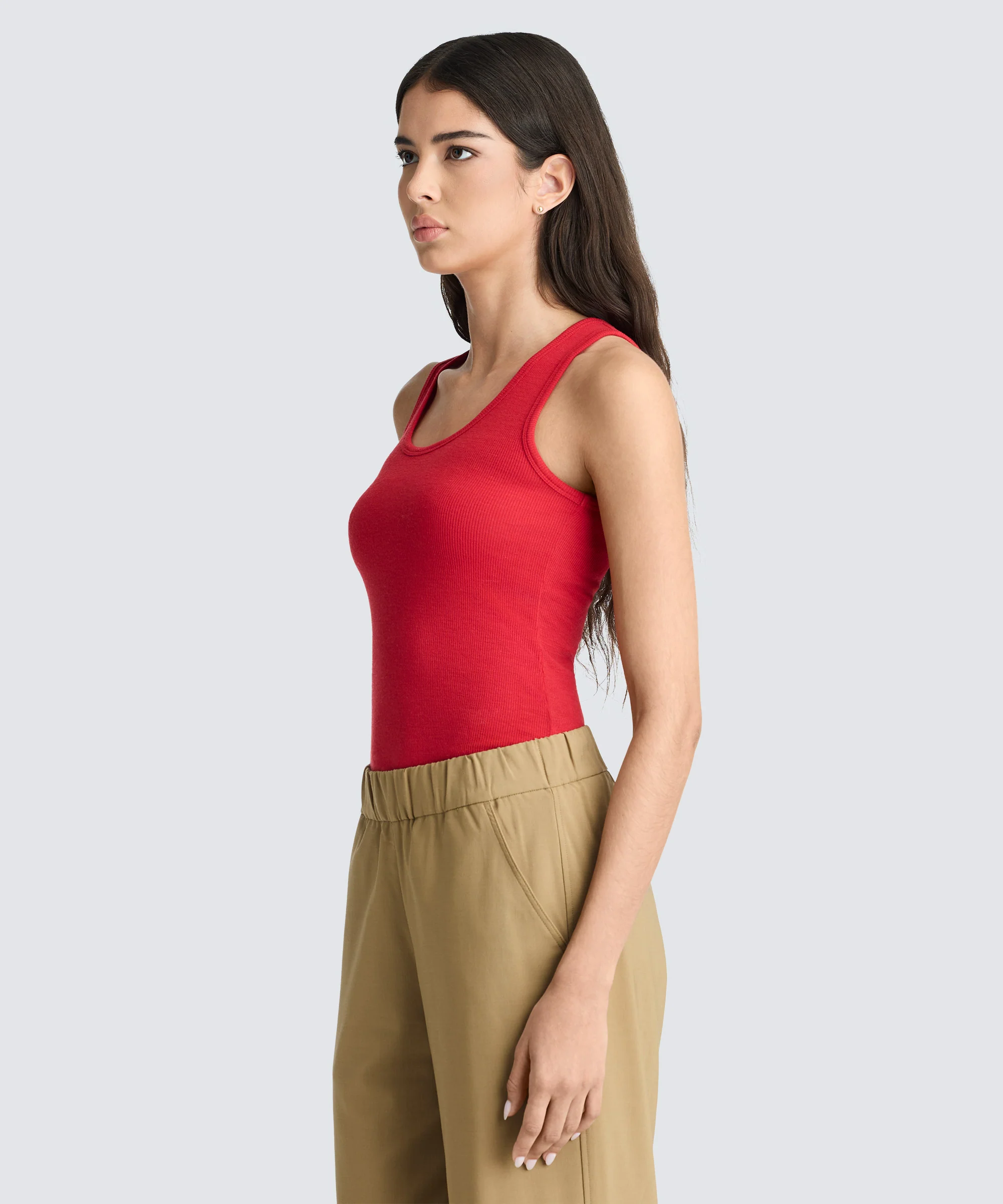 Women's Merino Rib Scoop Neck Tank - Image 18