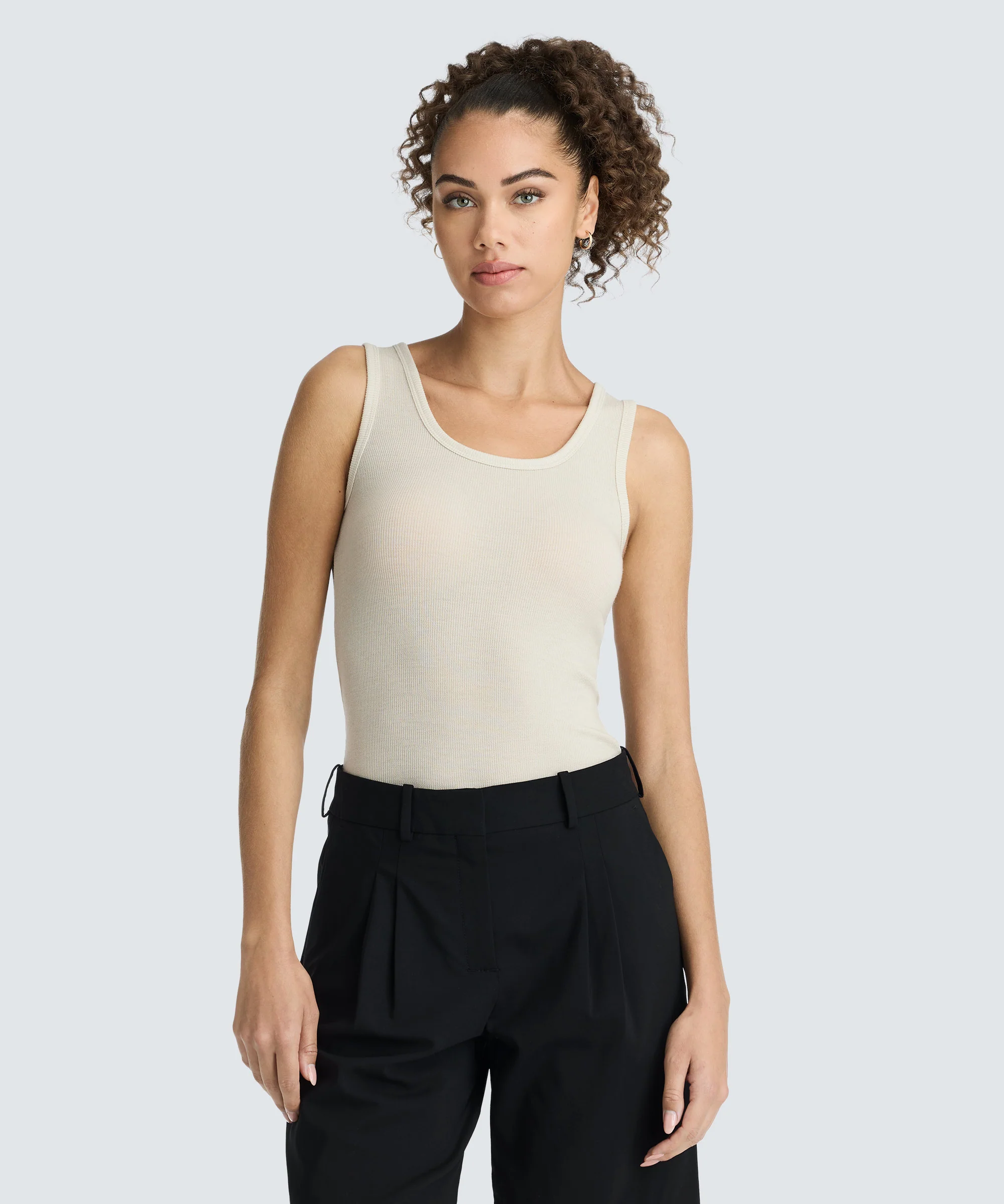 Women's Merino Rib Scoop Neck Tank - Image 22
