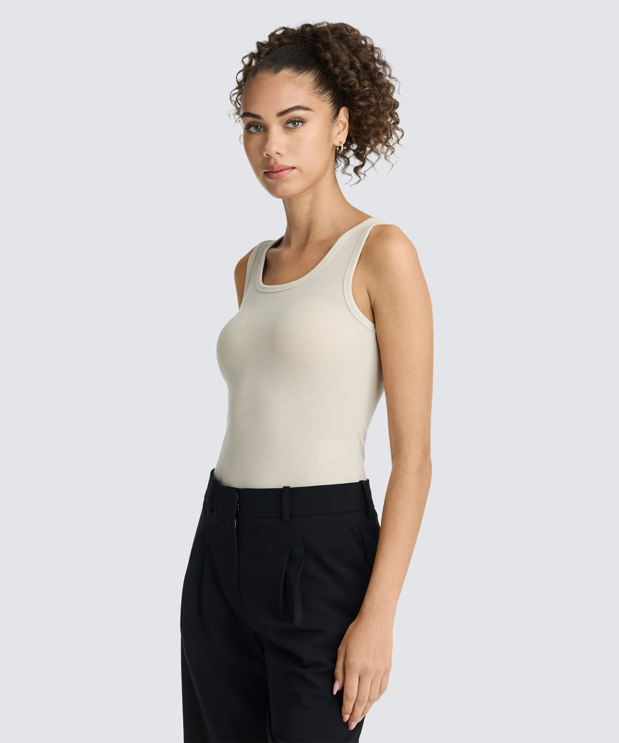 Women's Merino Rib Scoop Neck Tank - Image 24