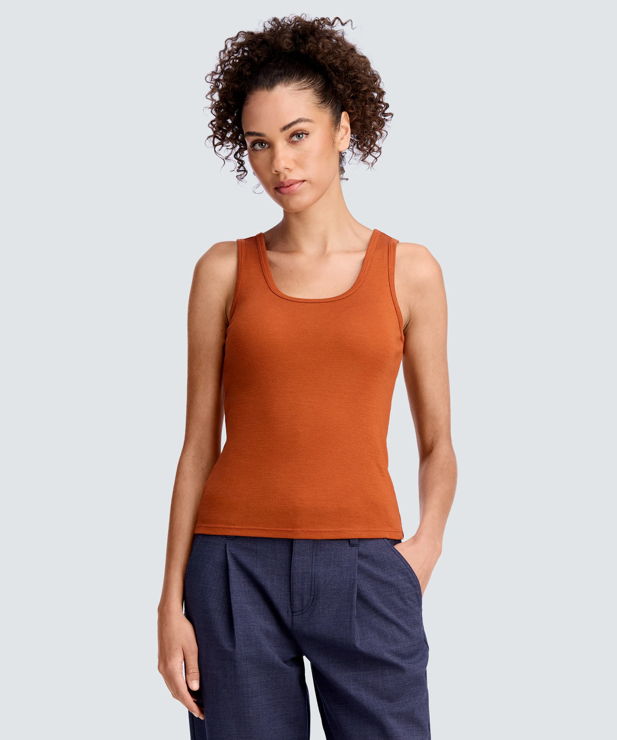 Women's Merino Rib Scoop Neck Tank - Image 34