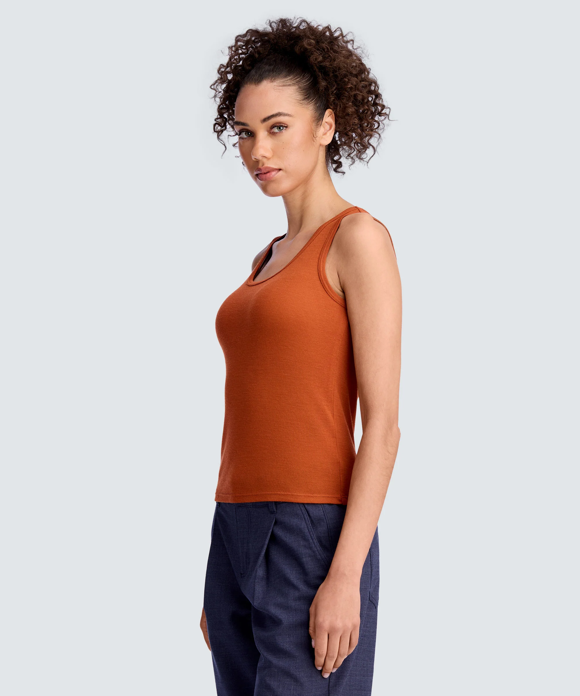 Women's Merino Rib Scoop Neck Tank - Image 36
