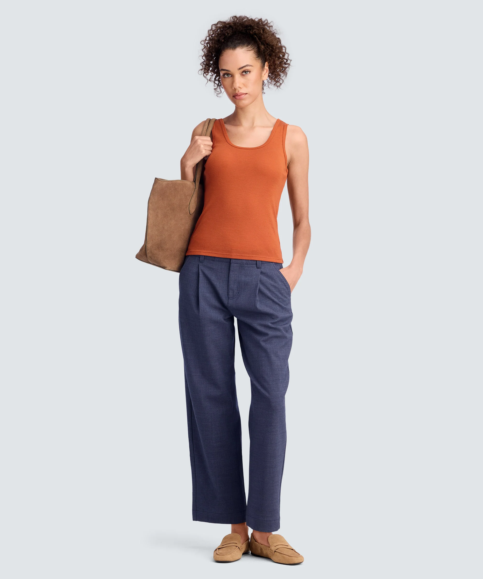 Women's Merino Rib Scoop Neck Tank - Image 37
