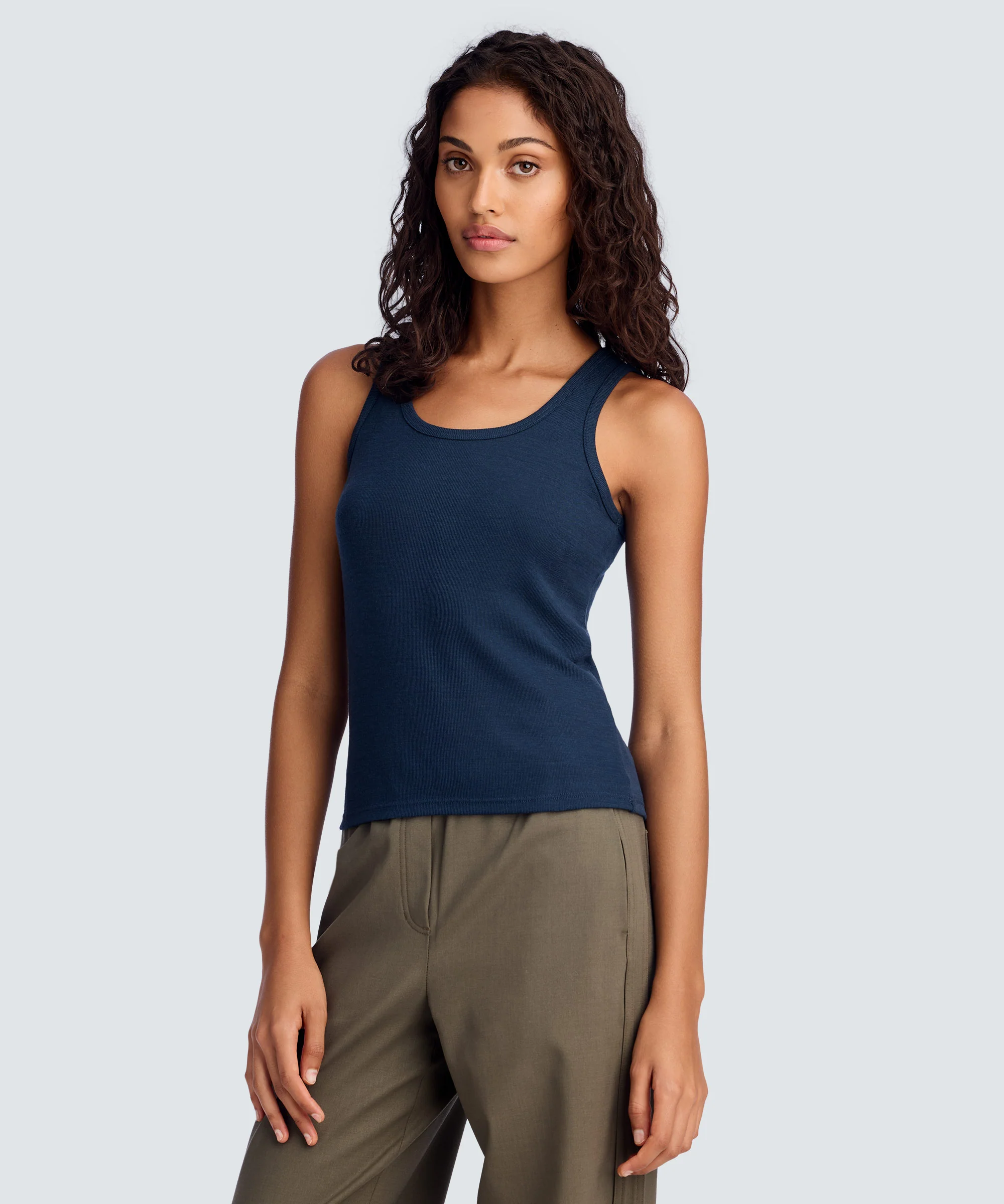 Women's Merino Rib Scoop Neck Tank - Image 48