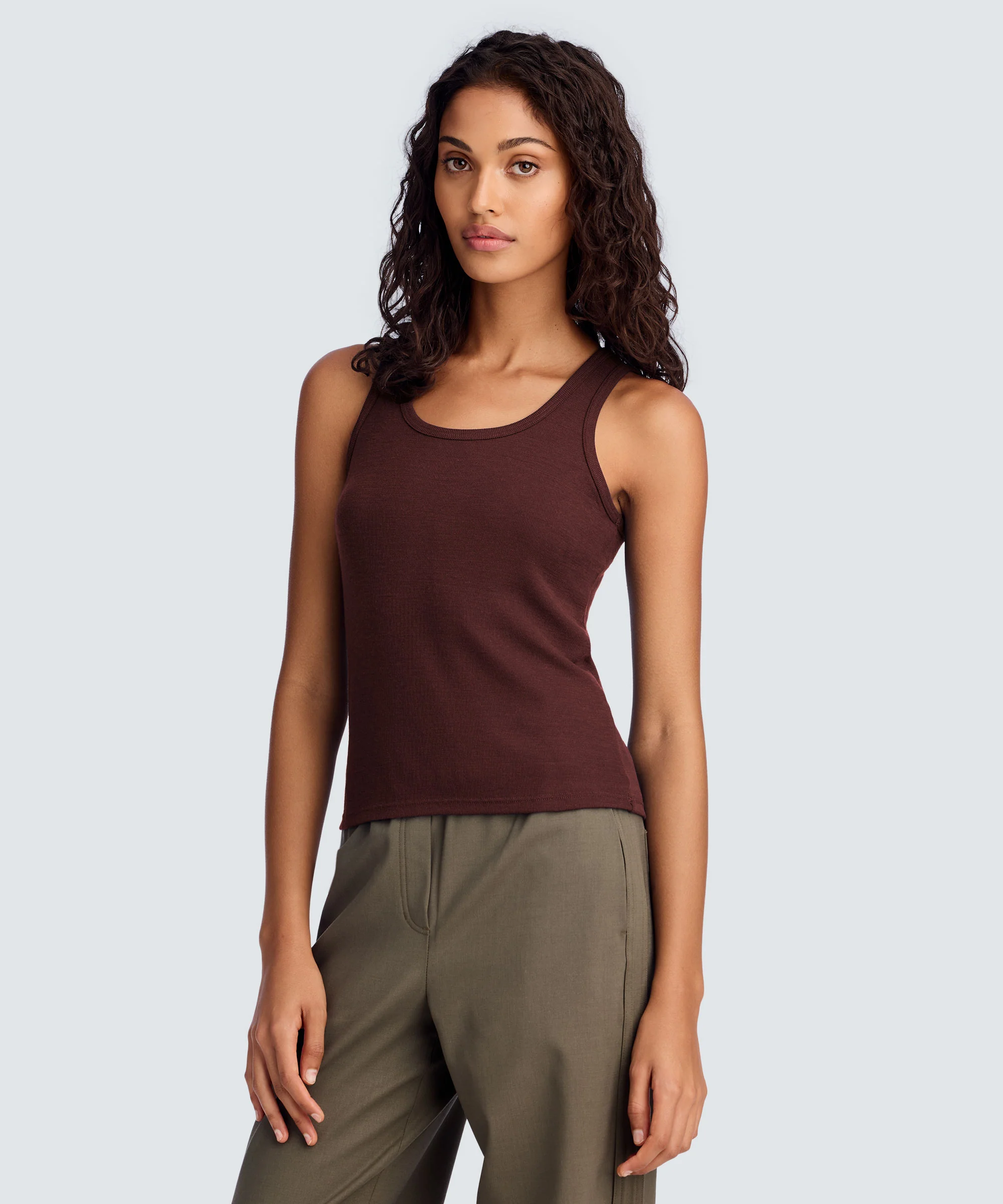 Women's Merino Rib Scoop Neck Tank - Image 52