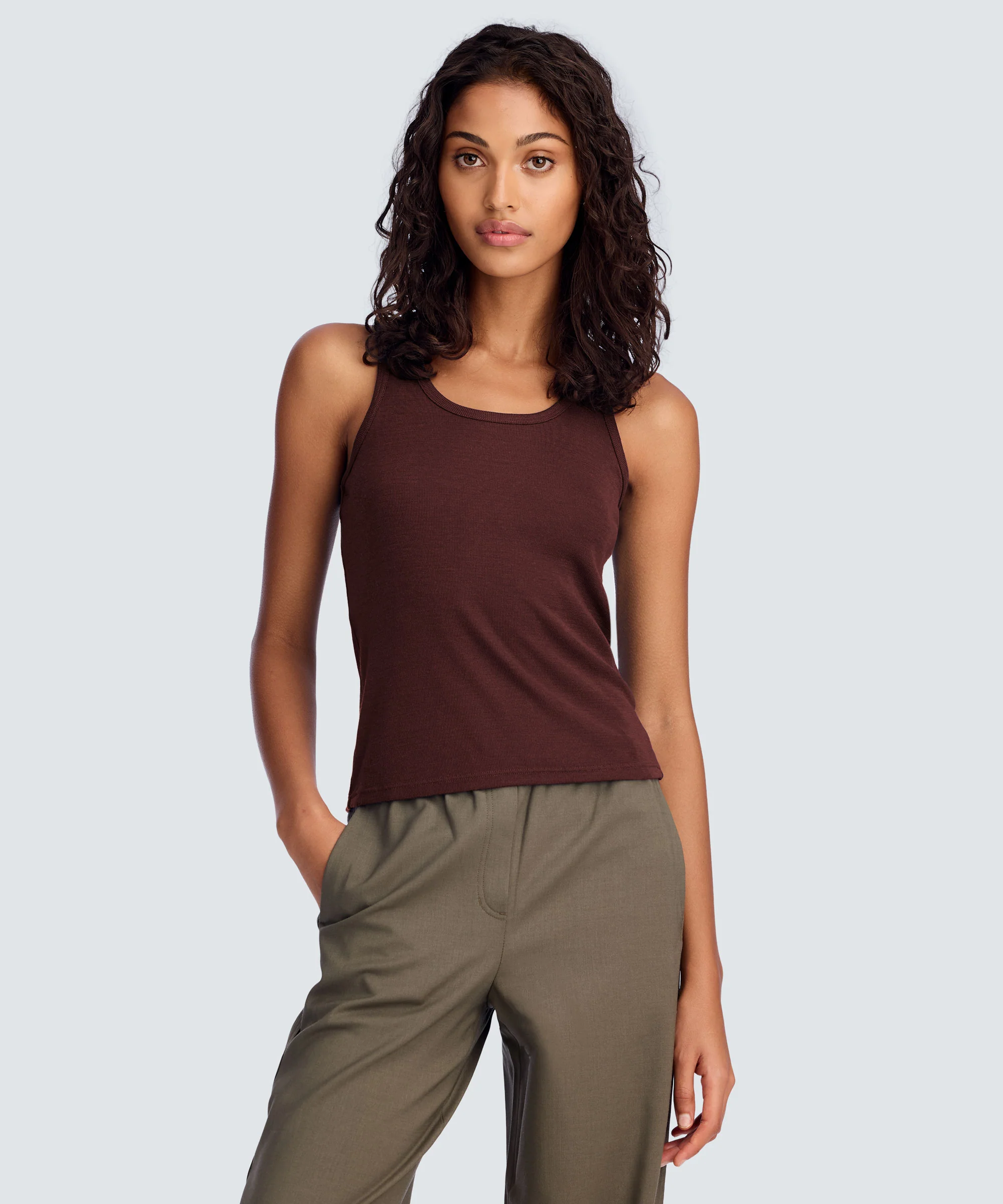 Women's Merino Rib Scoop Neck Tank - Image 55