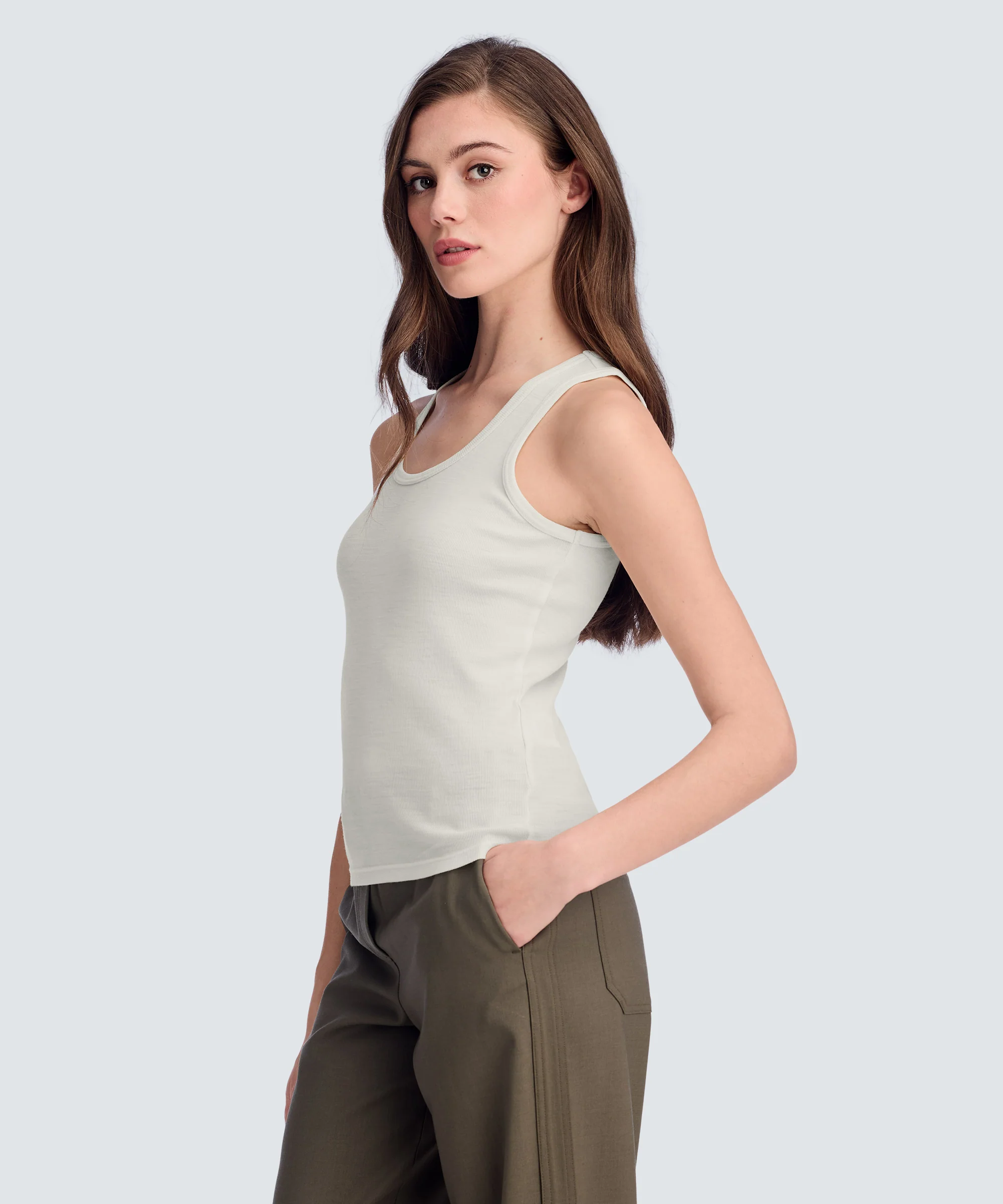 Women's Merino Rib Scoop Neck Tank - Image 60