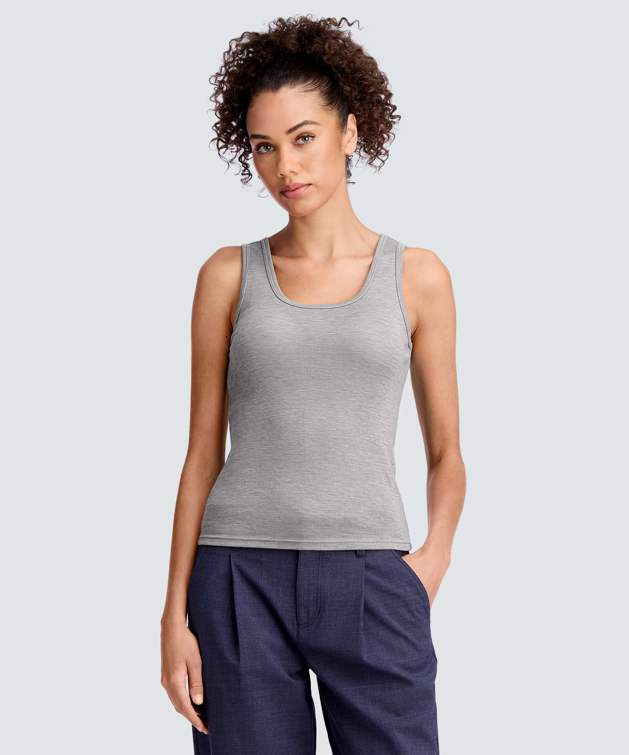 Women's Merino Rib Scoop Neck Tank - Image 64