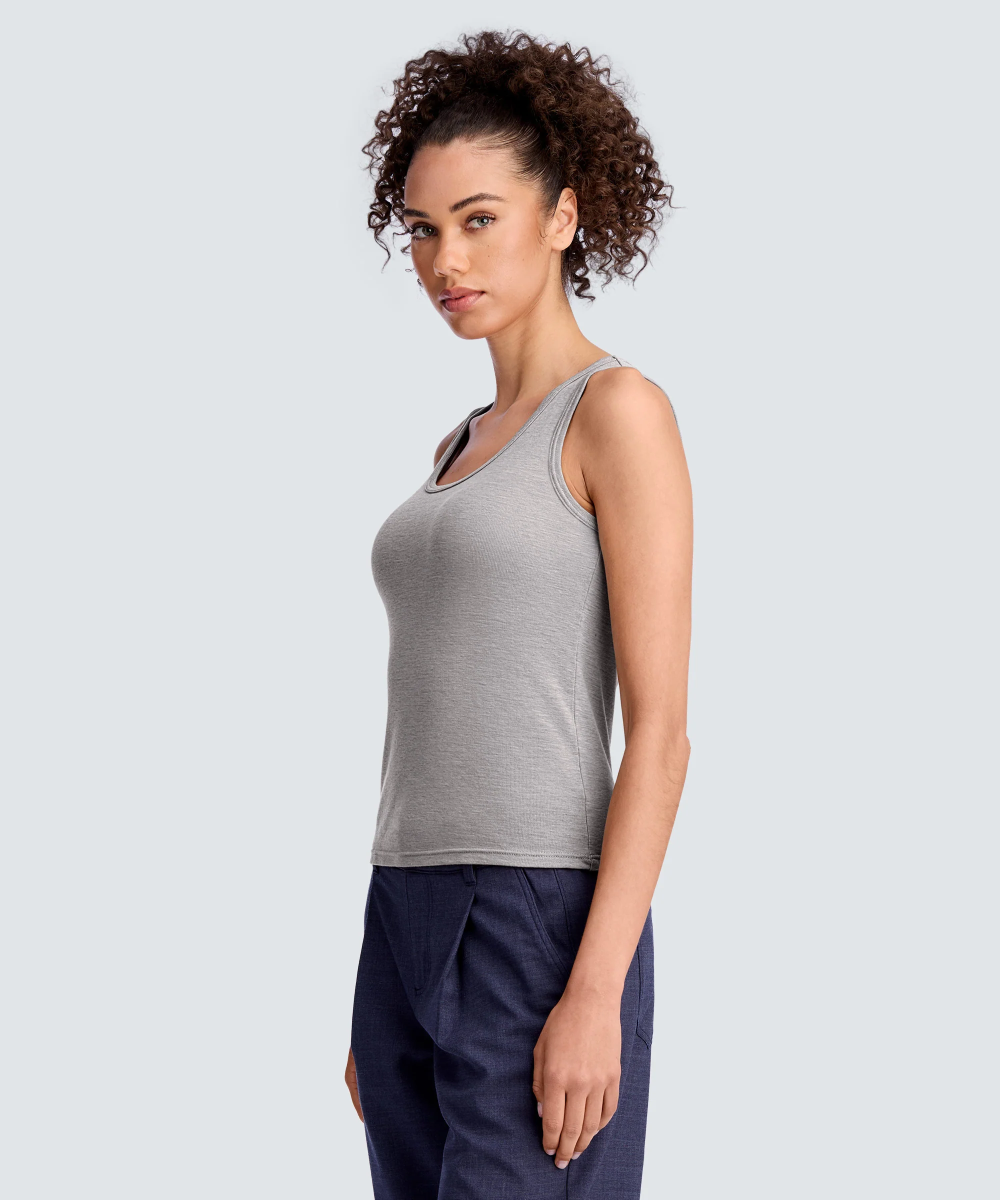 Women's Merino Rib Scoop Neck Tank - Image 66