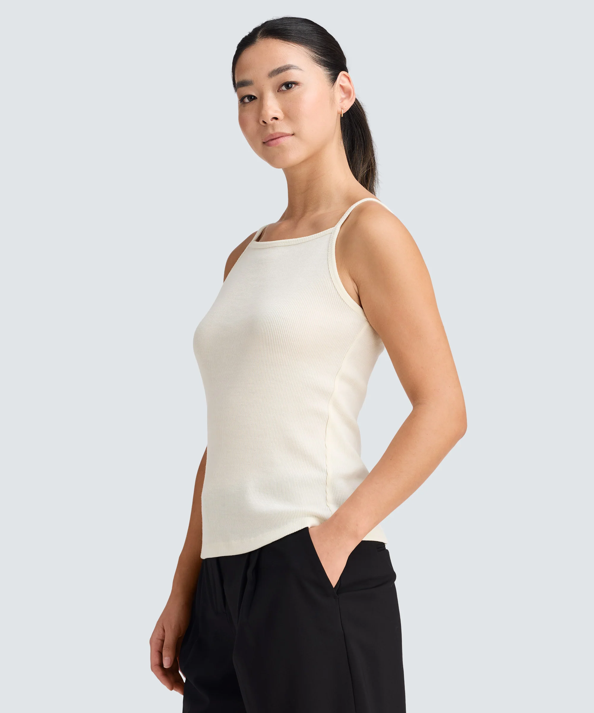 Women's Merino Tencel Rib Tank - Image 4