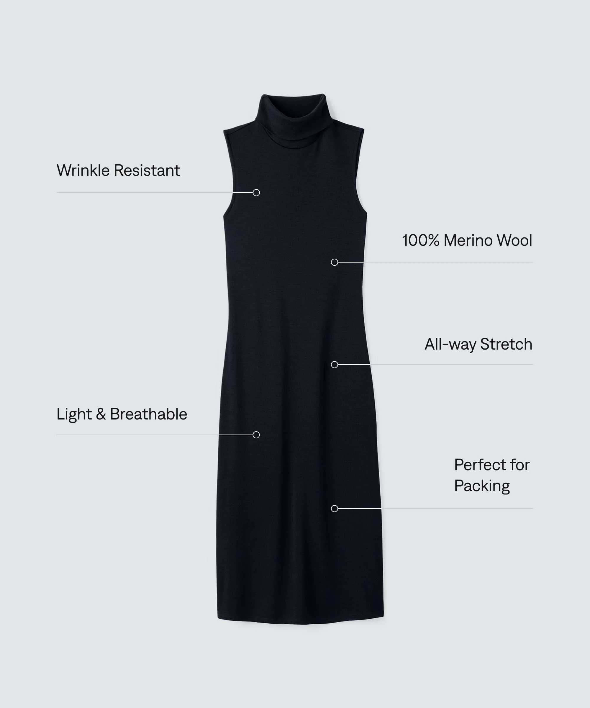 Women's Merino Turtleneck Dress - Image 13