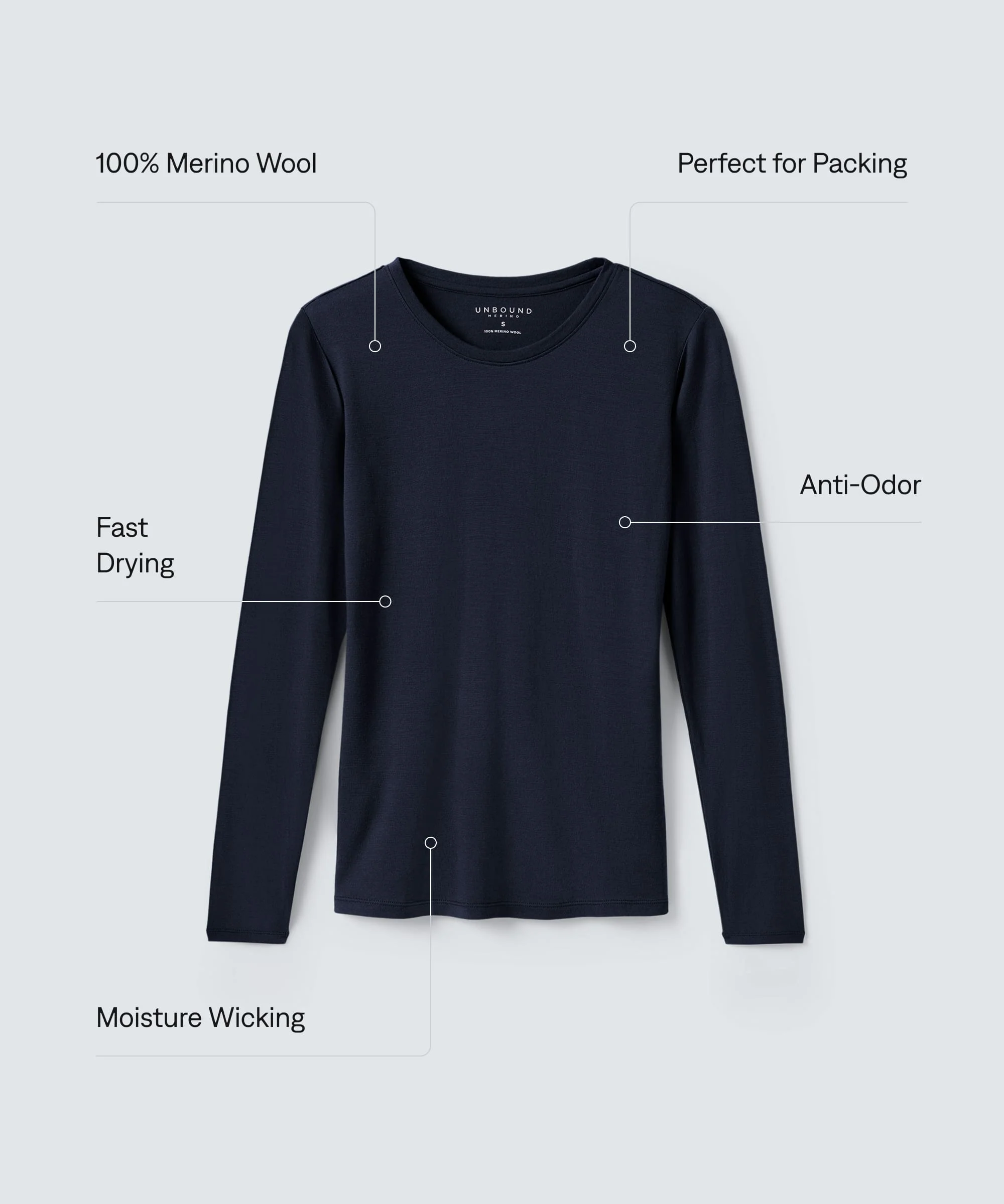 Women's Long Sleeve Merino Crew - Image 107