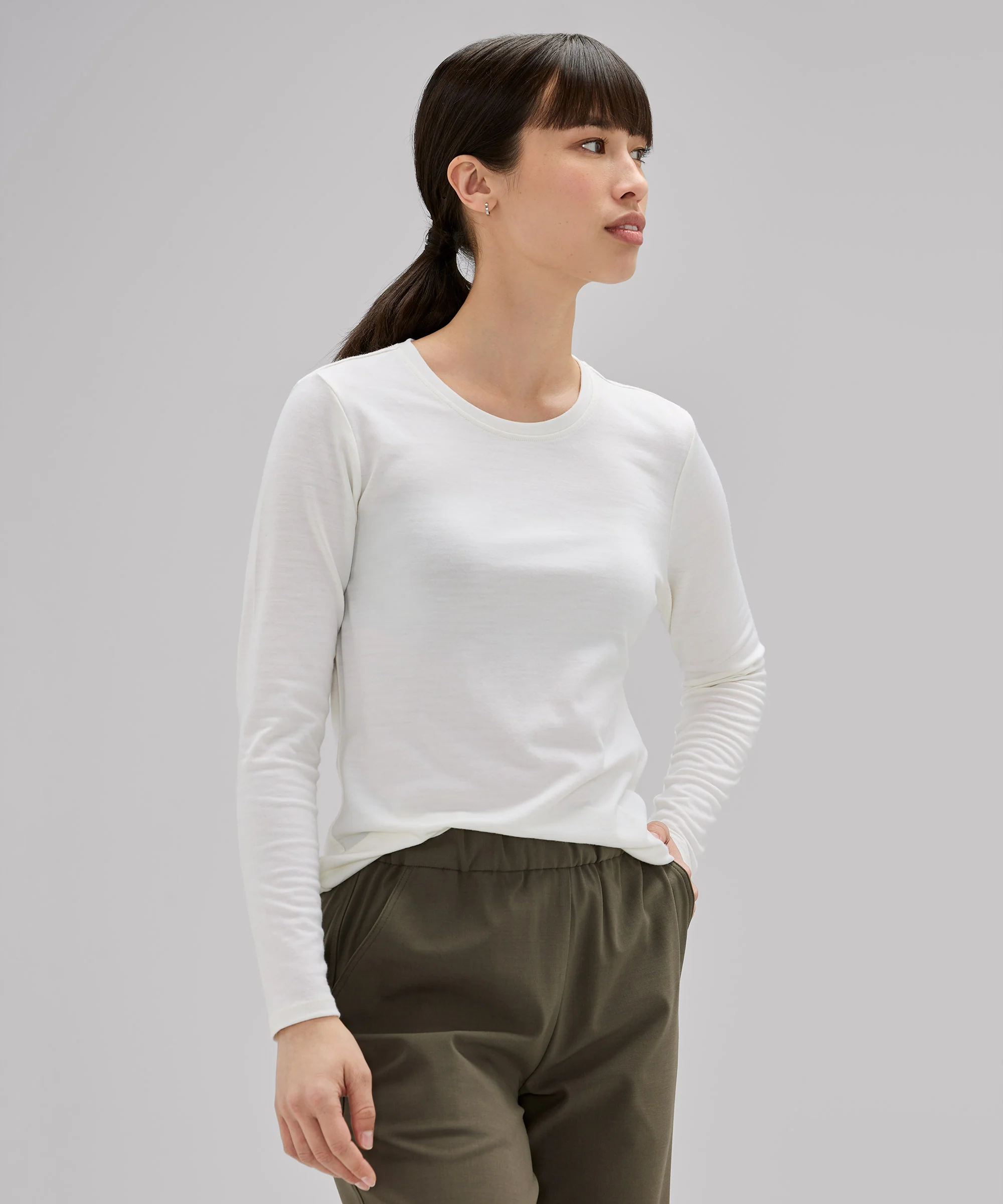 Women's Long Sleeve Merino Crew - Image 36