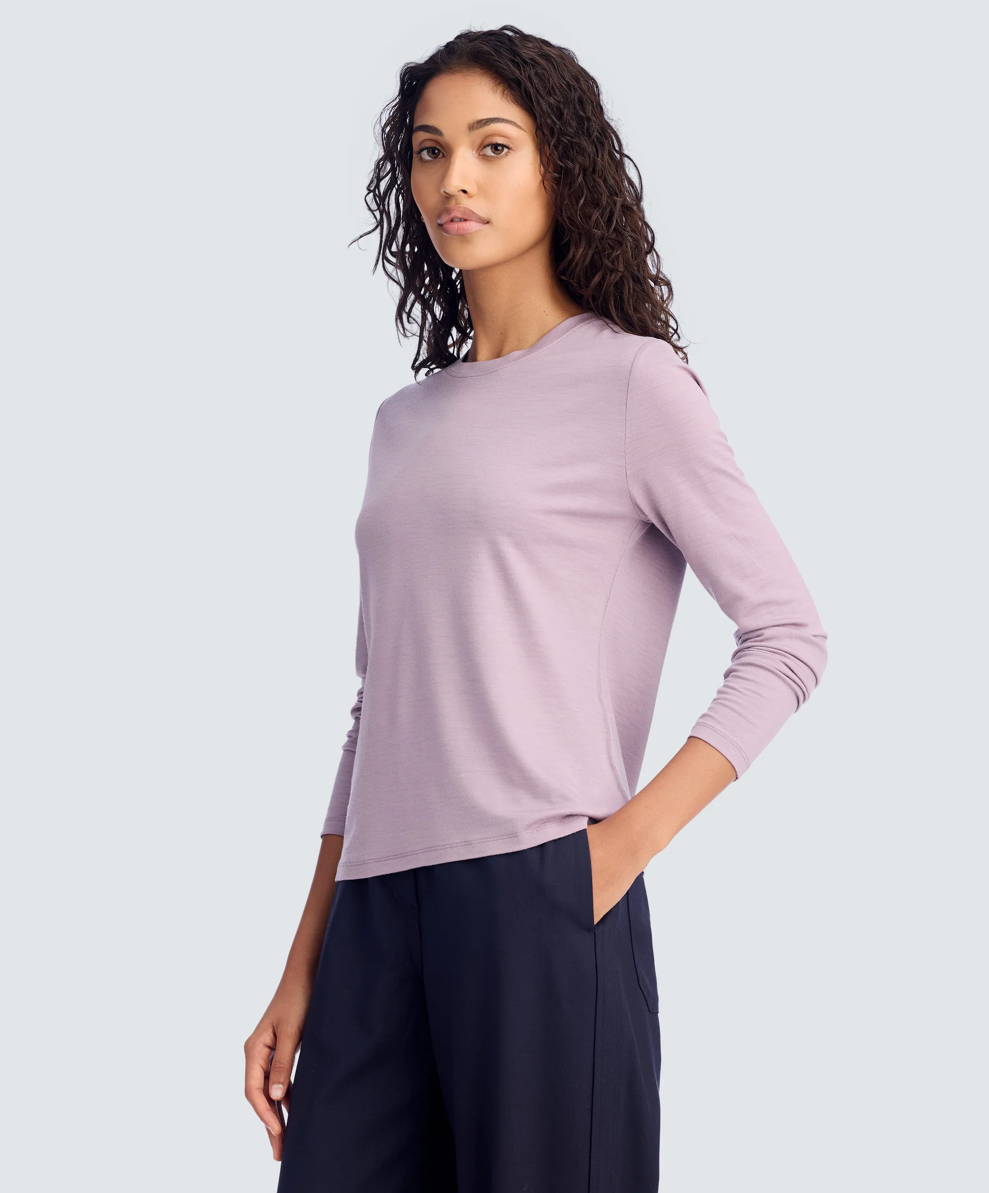 Women's Long Sleeve Merino Crew - Image 4