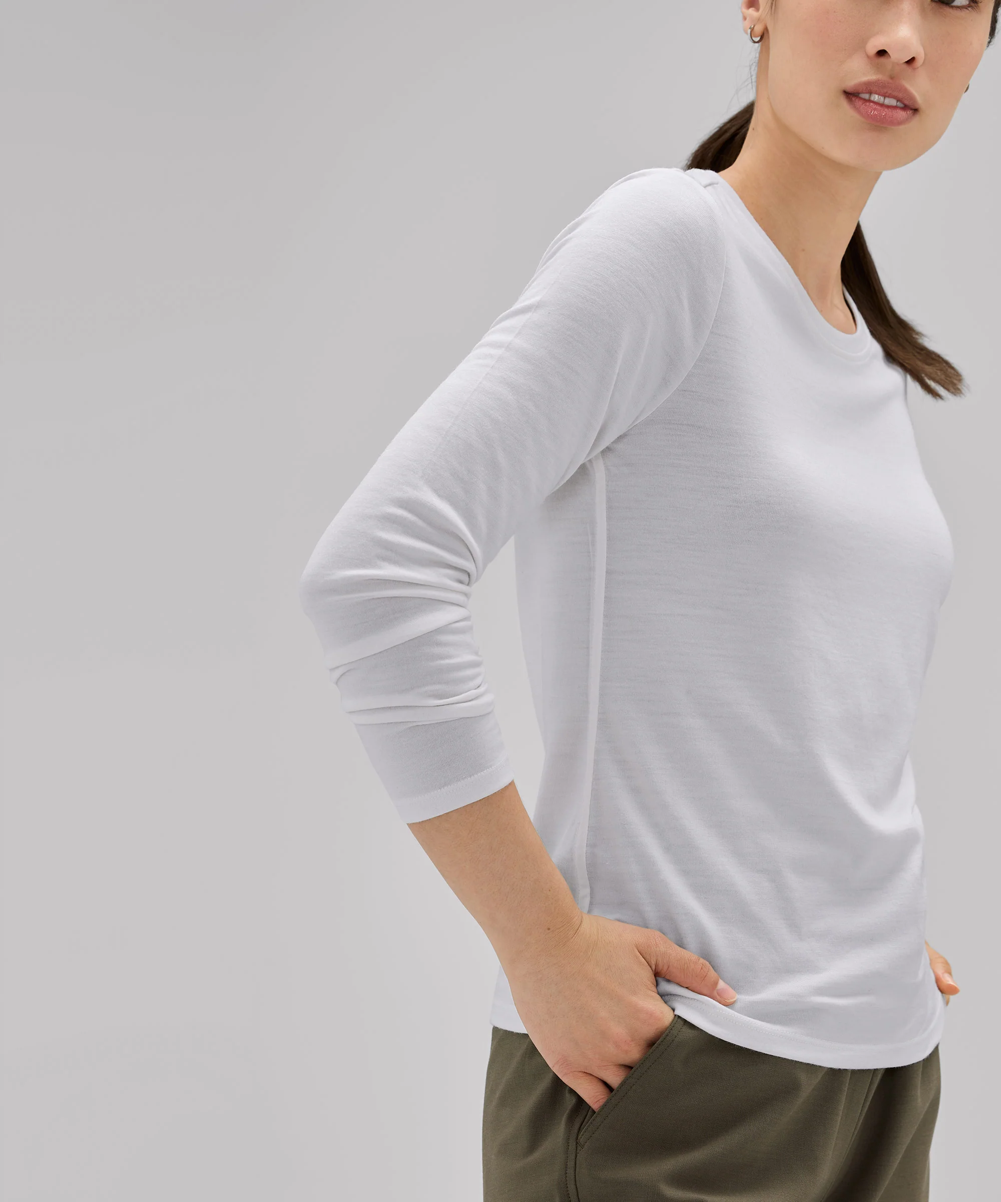 Women's Long Sleeve Merino Crew - Image 62