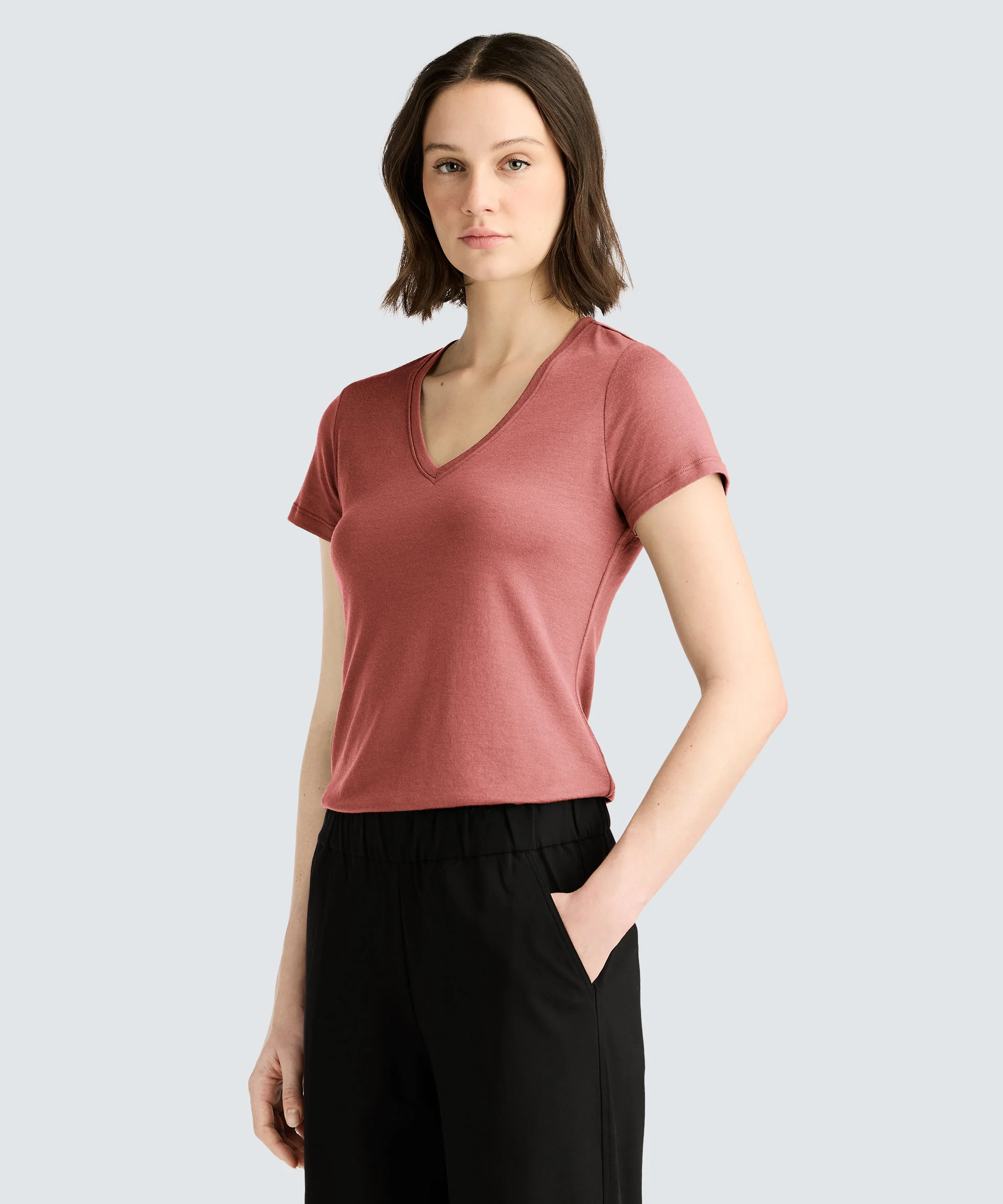 Women's Merino V-Neck T-Shirt - Image 38