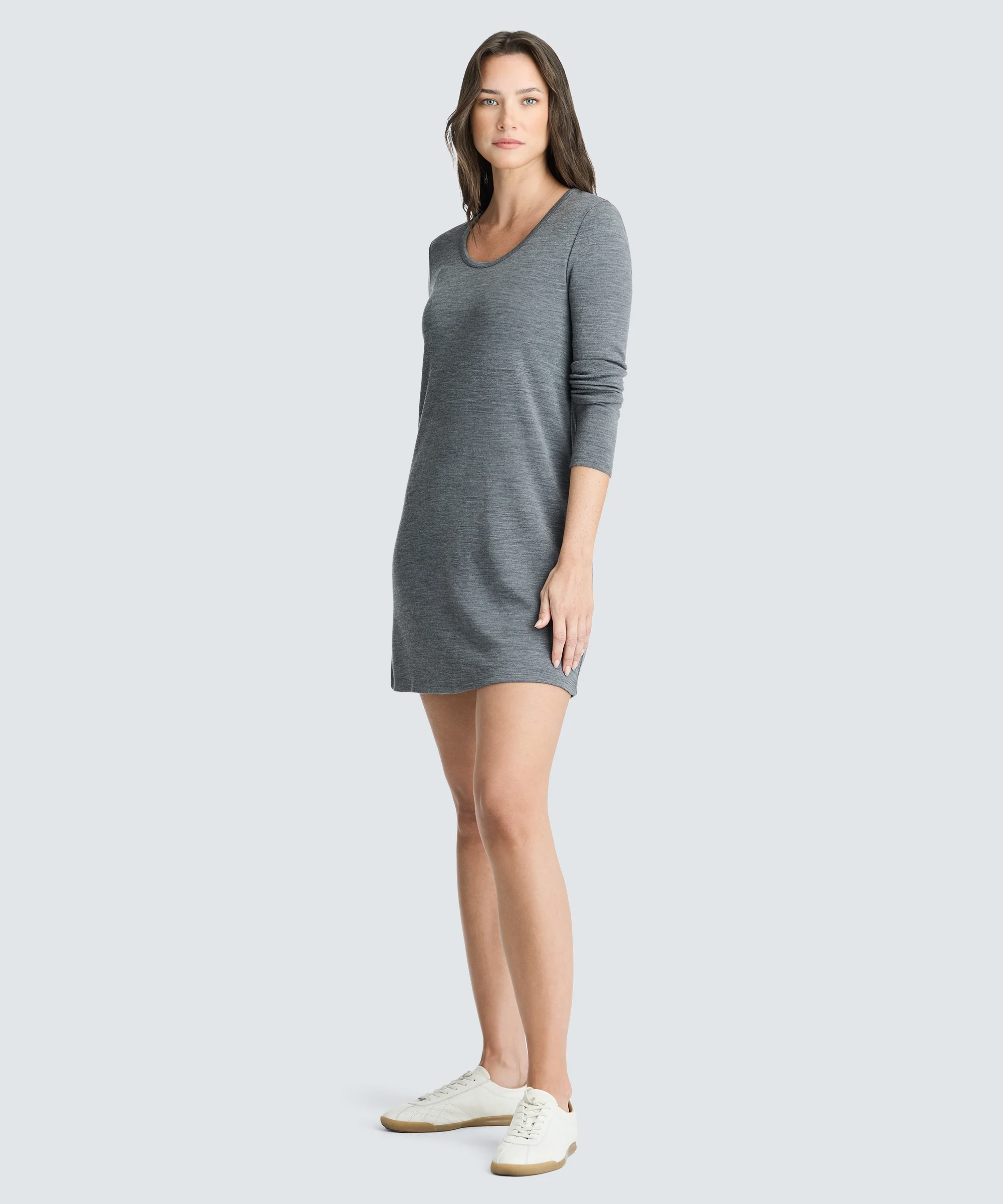 Women's Mini Merino Long Sleeve Dress - Image 14