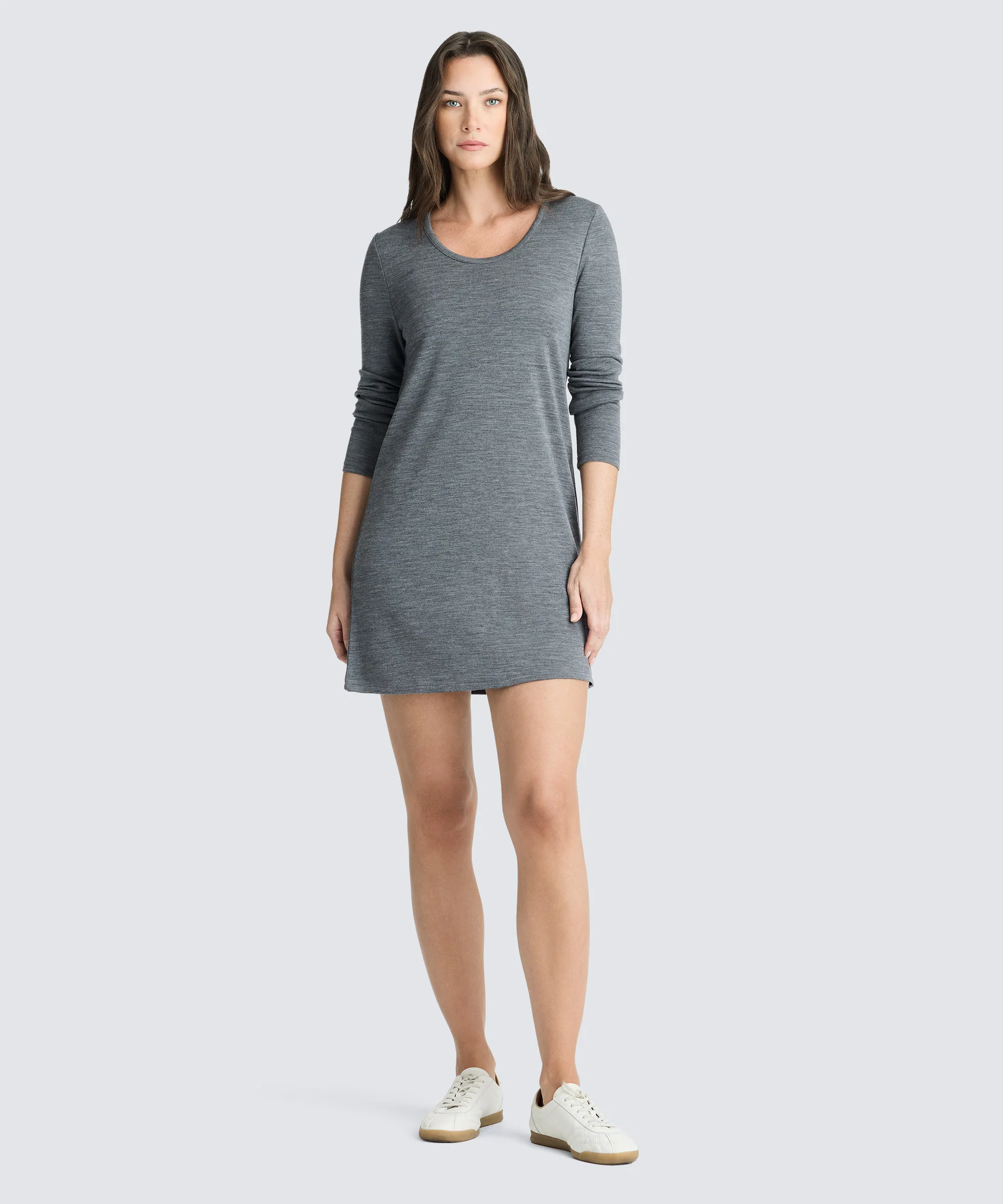 Women's Mini Merino Long Sleeve Dress - Image 15