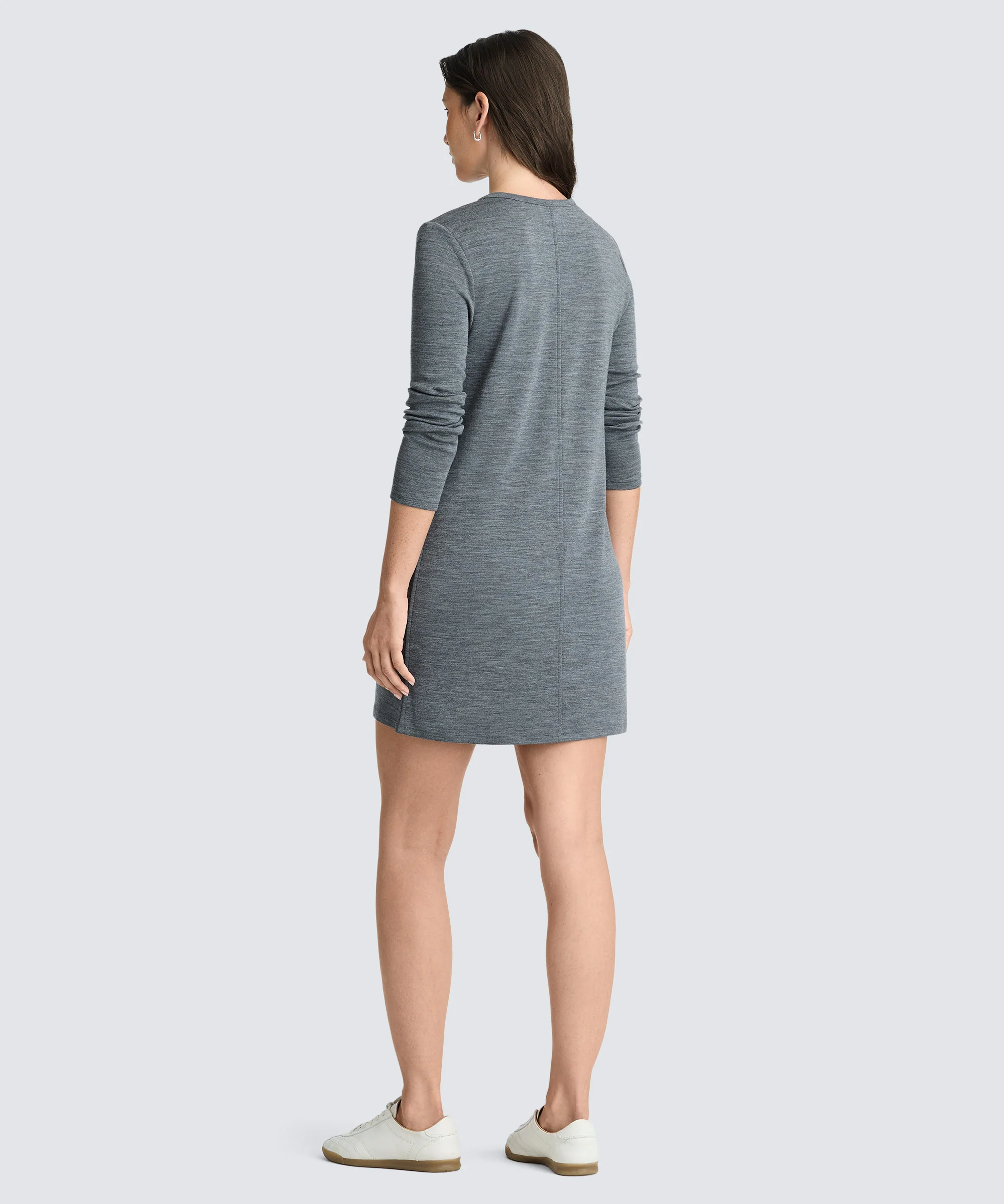 Women's Mini Merino Long Sleeve Dress - Image 16