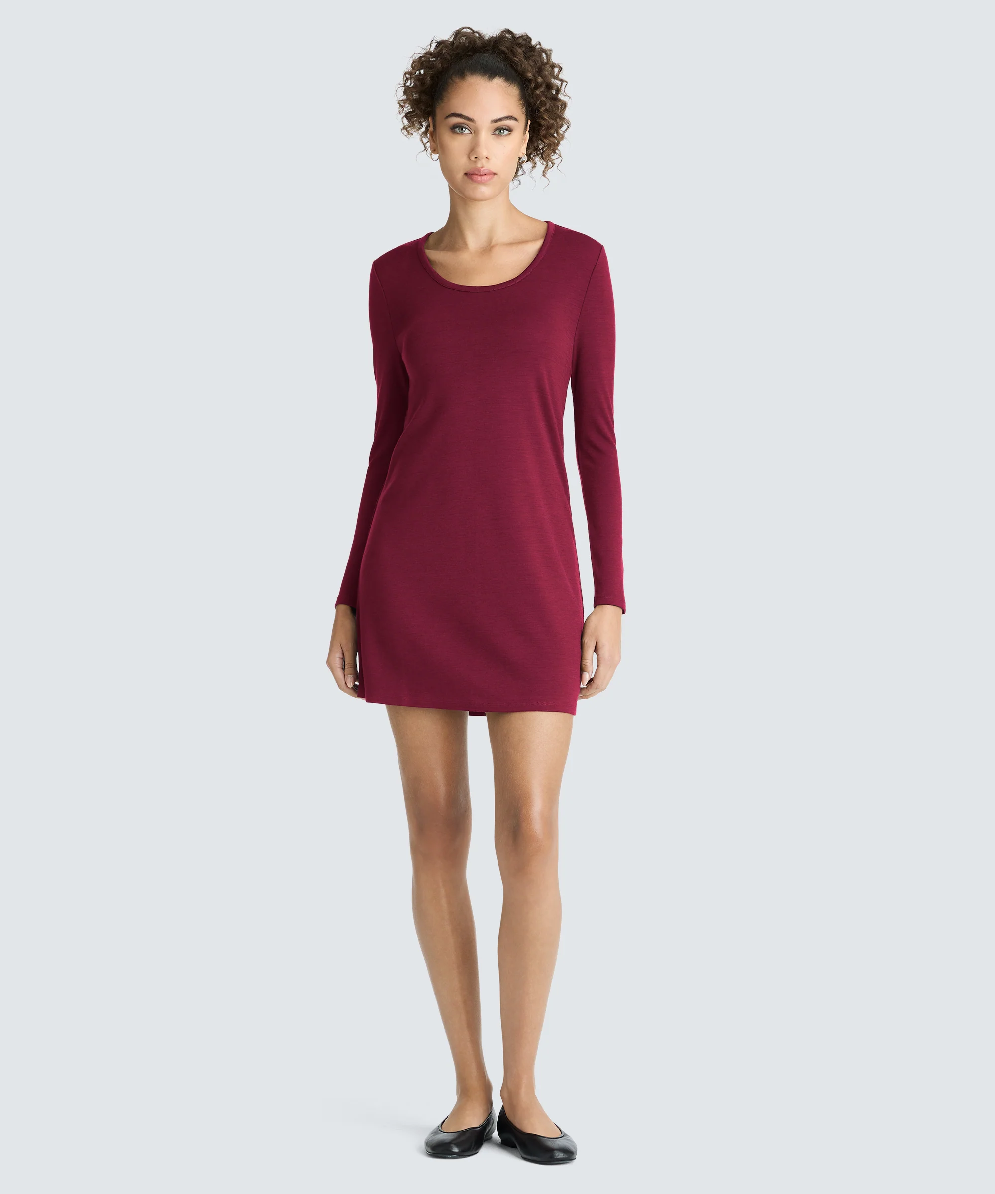 Women's Mini Merino Long Sleeve Dress - Image 20