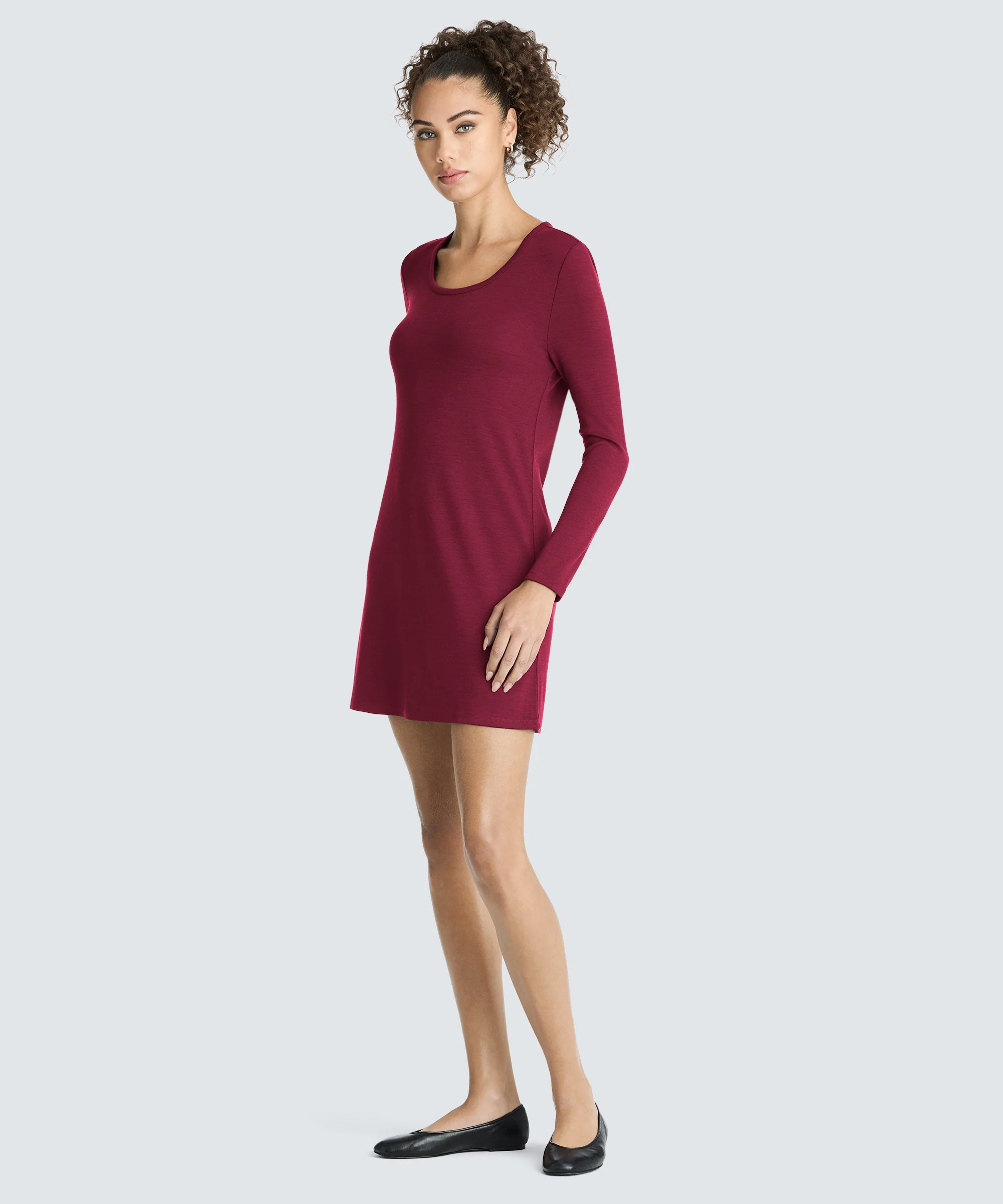 Women's Mini Merino Long Sleeve Dress - Image 21