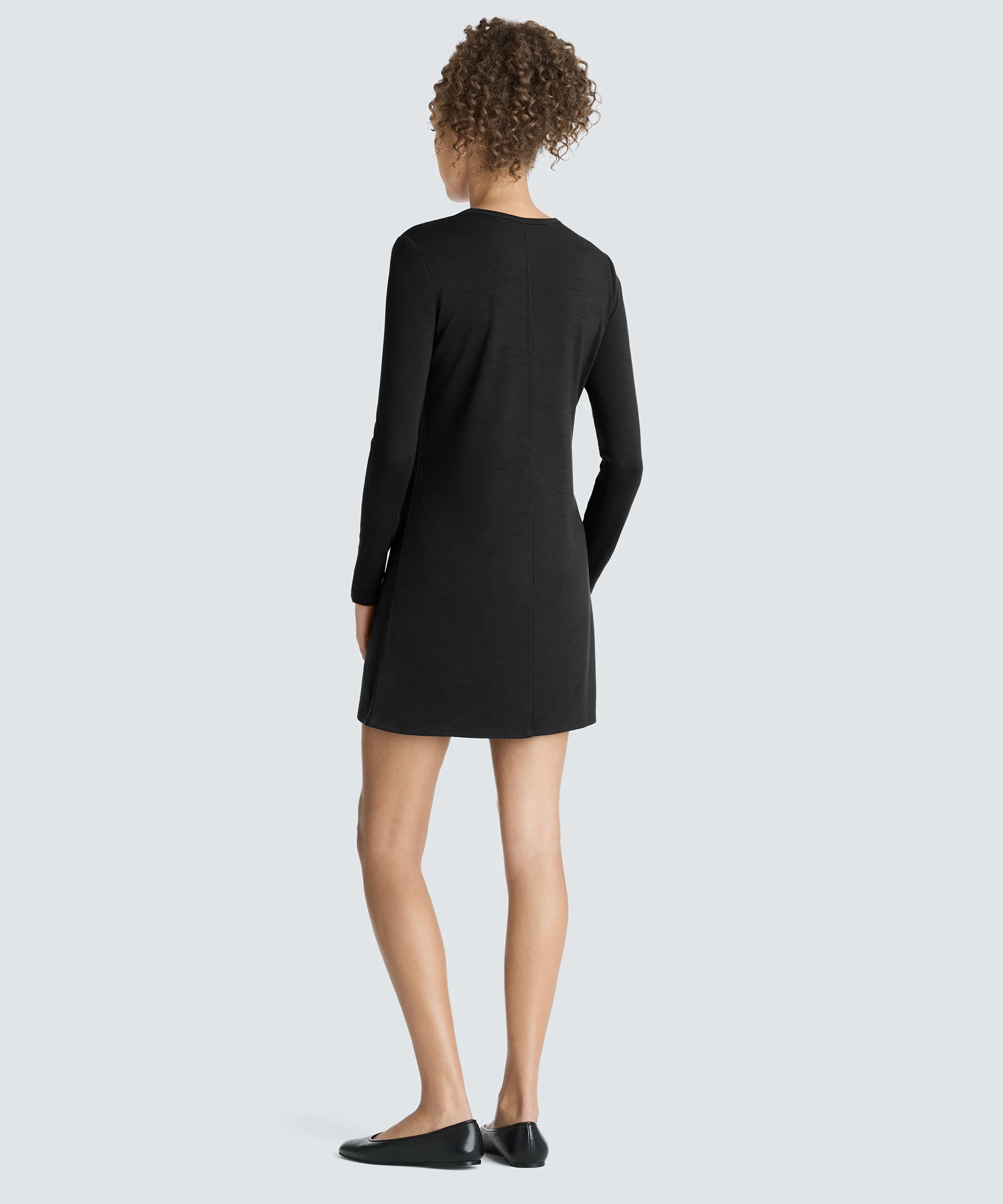 Women's Mini Merino Long Sleeve Dress - Image 3