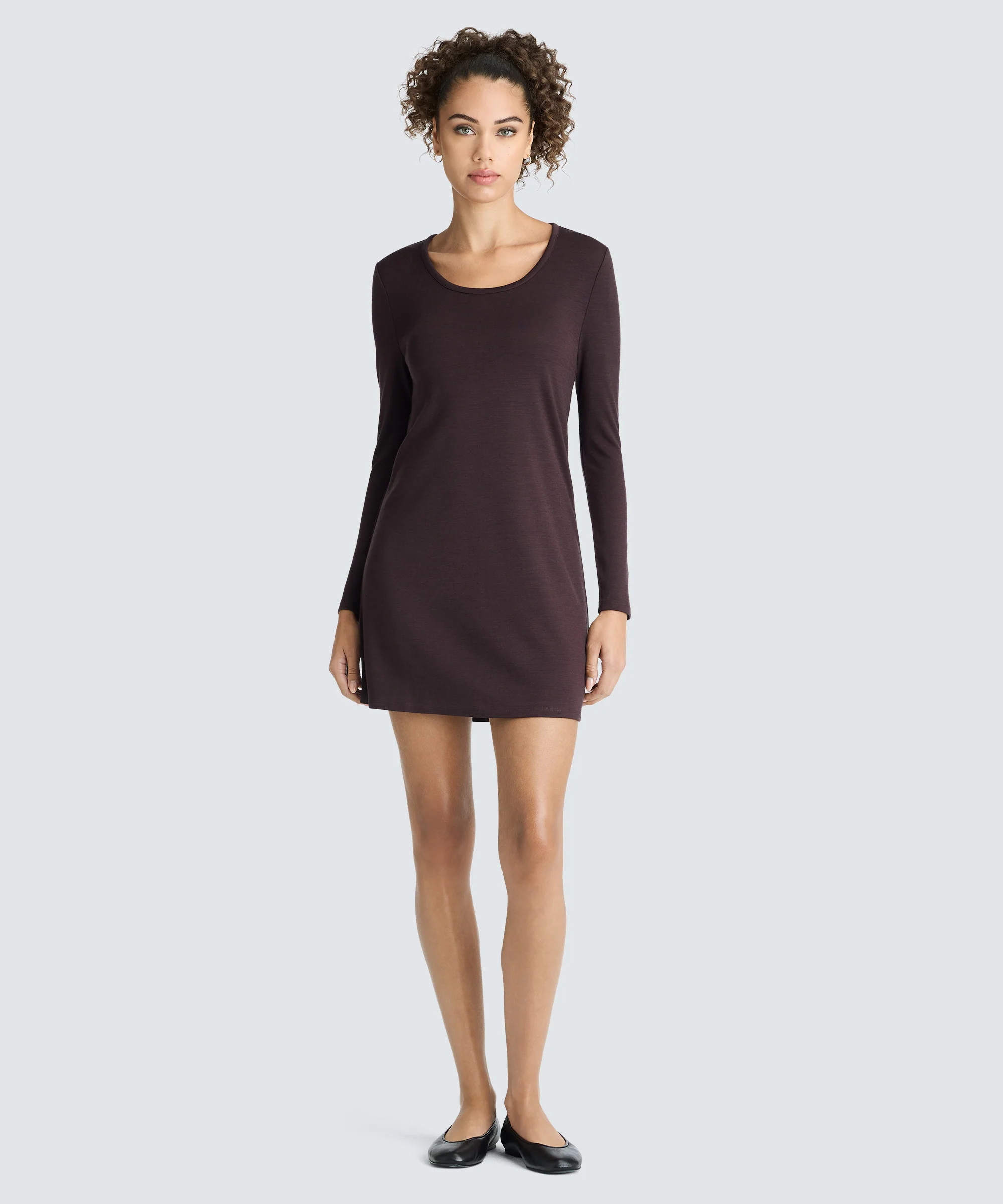 Women's Mini Merino Long Sleeve Dress - Image 7